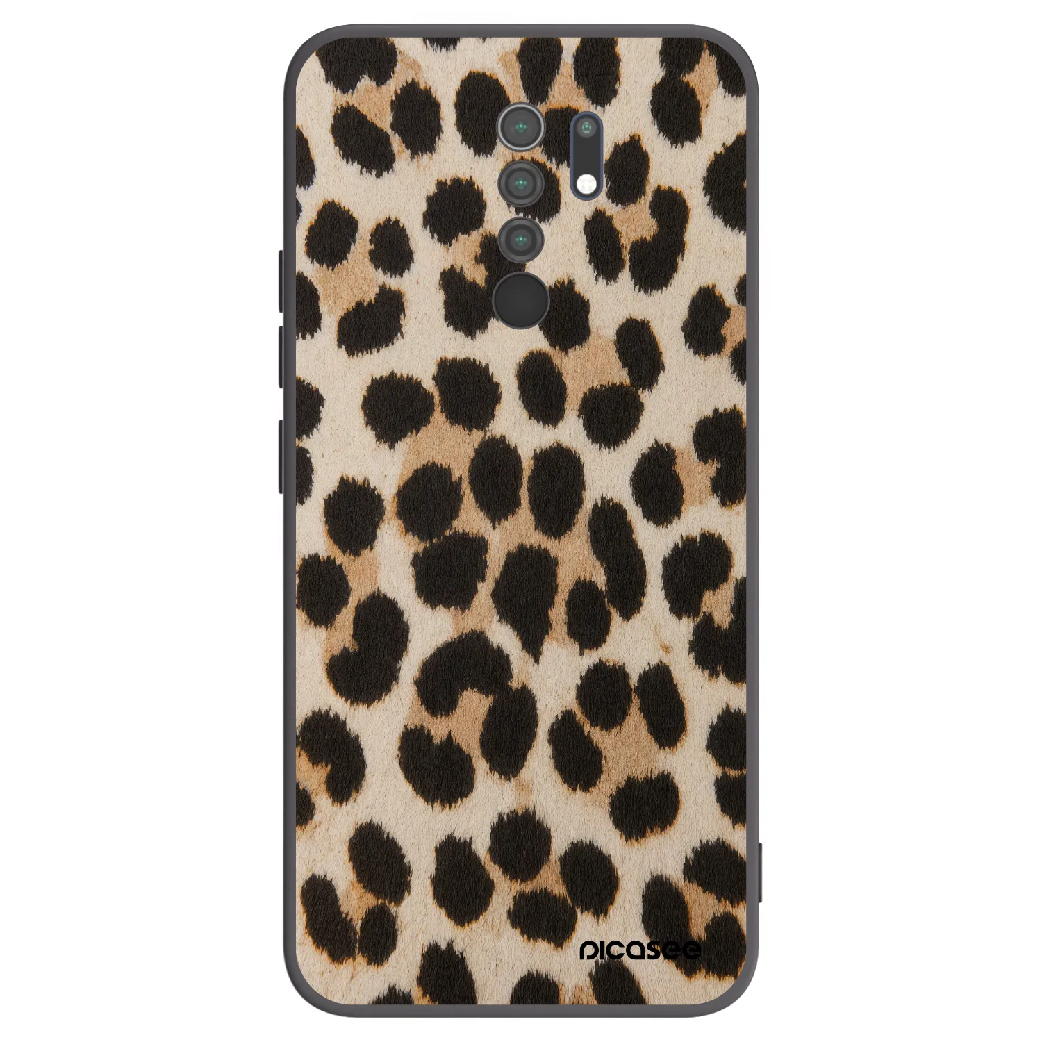 Picasee fekete szilikon tok az alábbi mobiltelefonokra Xiaomi Redmi 9 - Brown Tiger