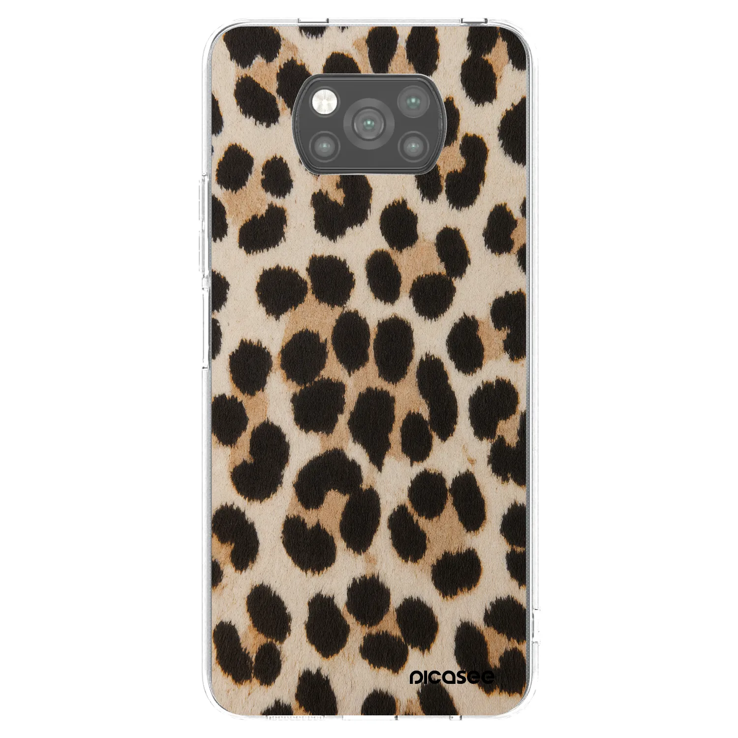 Picasee fekete szilikon tok az alábbi mobiltelefonokra Xiaomi Poco X3 - Brown Tiger
