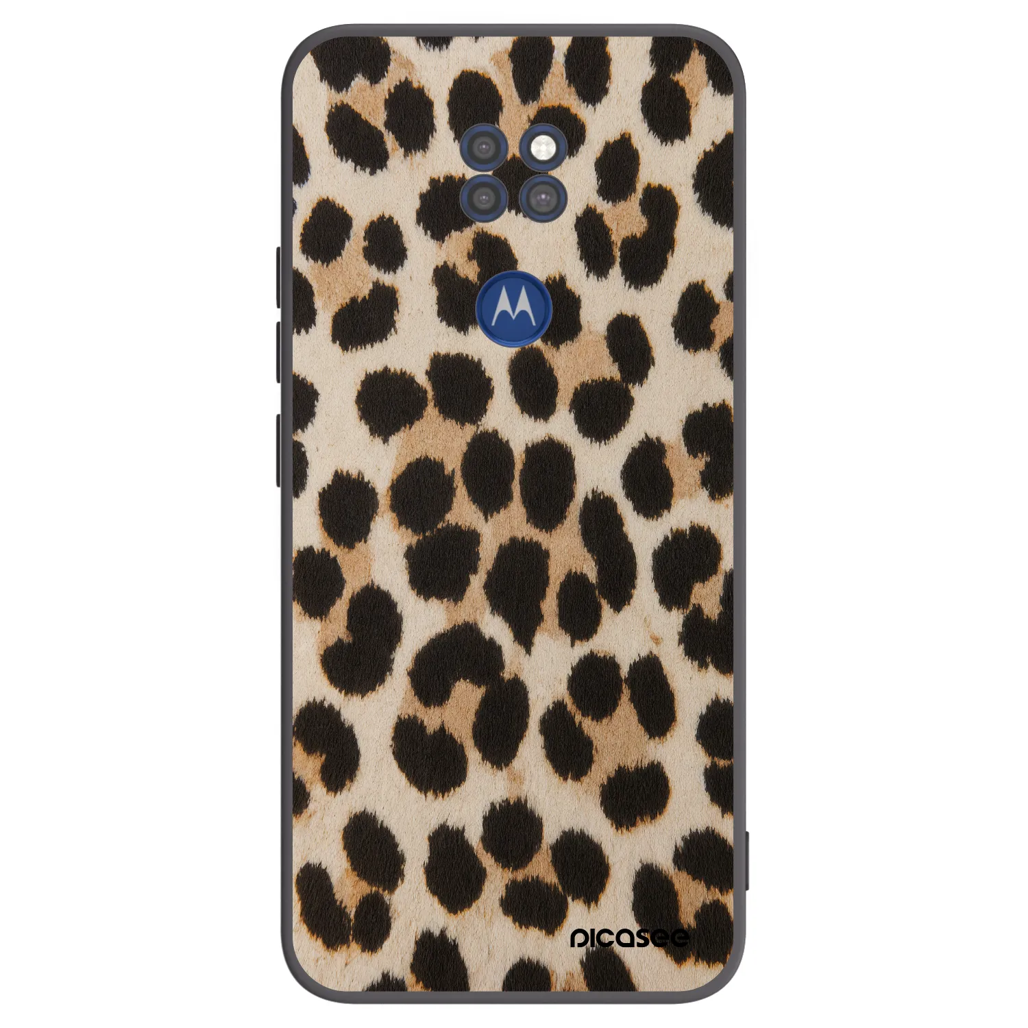 Picasee fekete szilikon tok az alábbi mobiltelefonokra Motorola Moto G9 Play - Brown Tiger