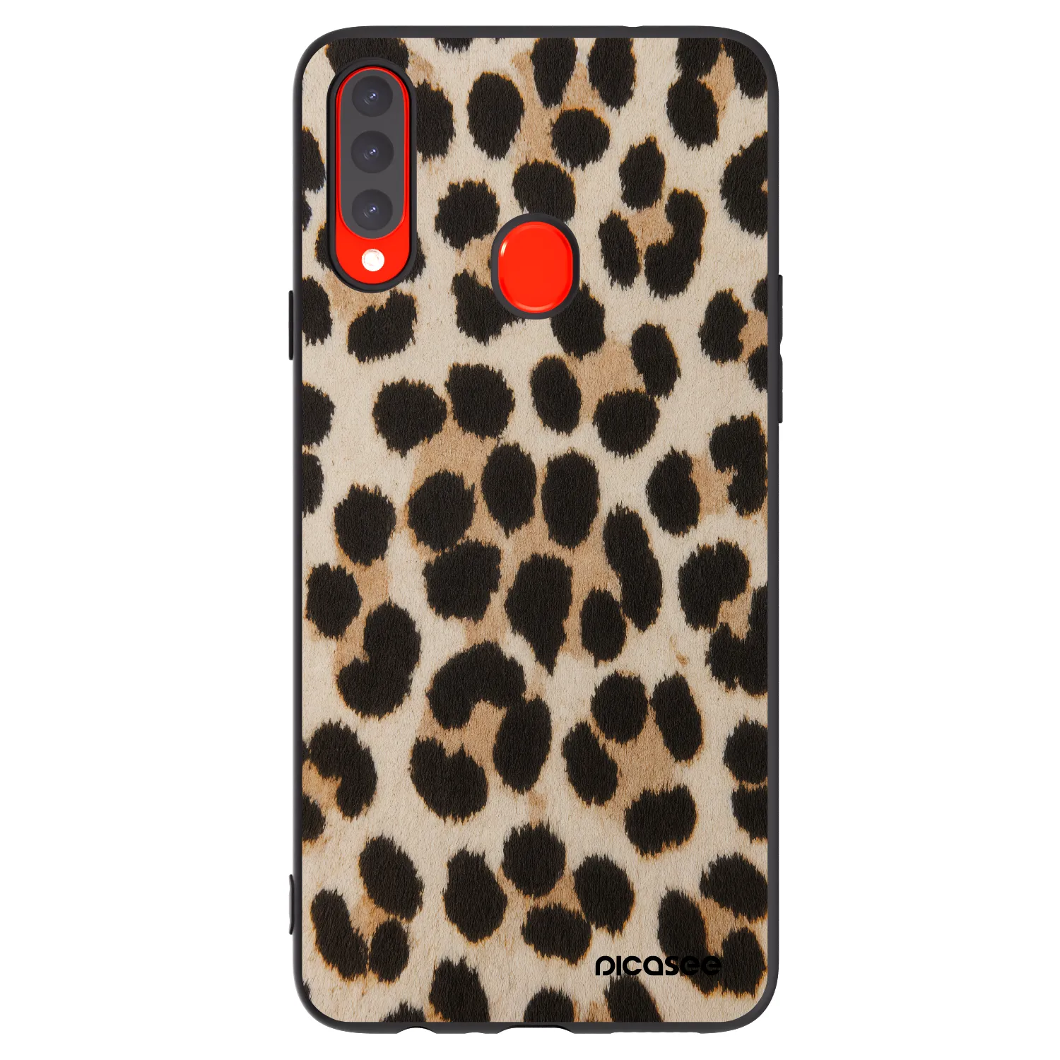 Picasee fekete szilikon tok az alábbi mobiltelefonokra Samsung Galaxy A20s - Brown Tiger