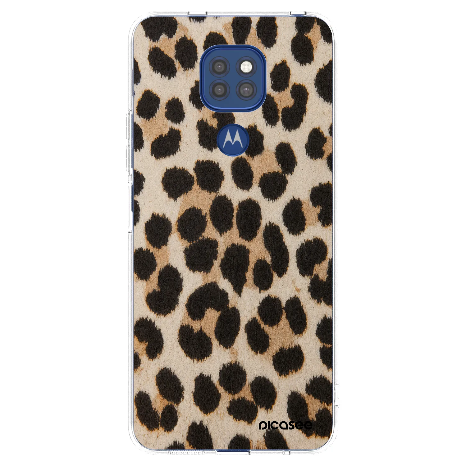 Picasee átlátszó szilikon tok az alábbi mobiltelefonokra Motorola Moto G9 Play - Brown Tiger