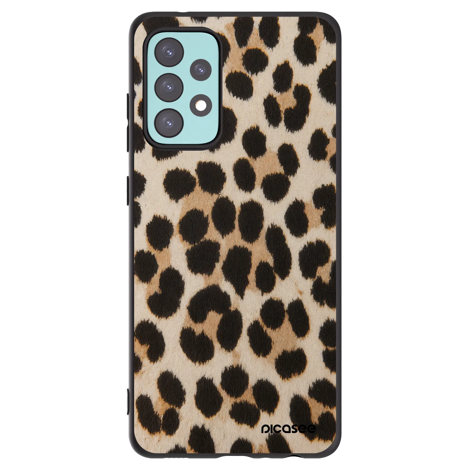 Picasee fekete szilikon tok az alábbi mobiltelefonokra Samsung Galaxy A72 A725F - Brown Tiger