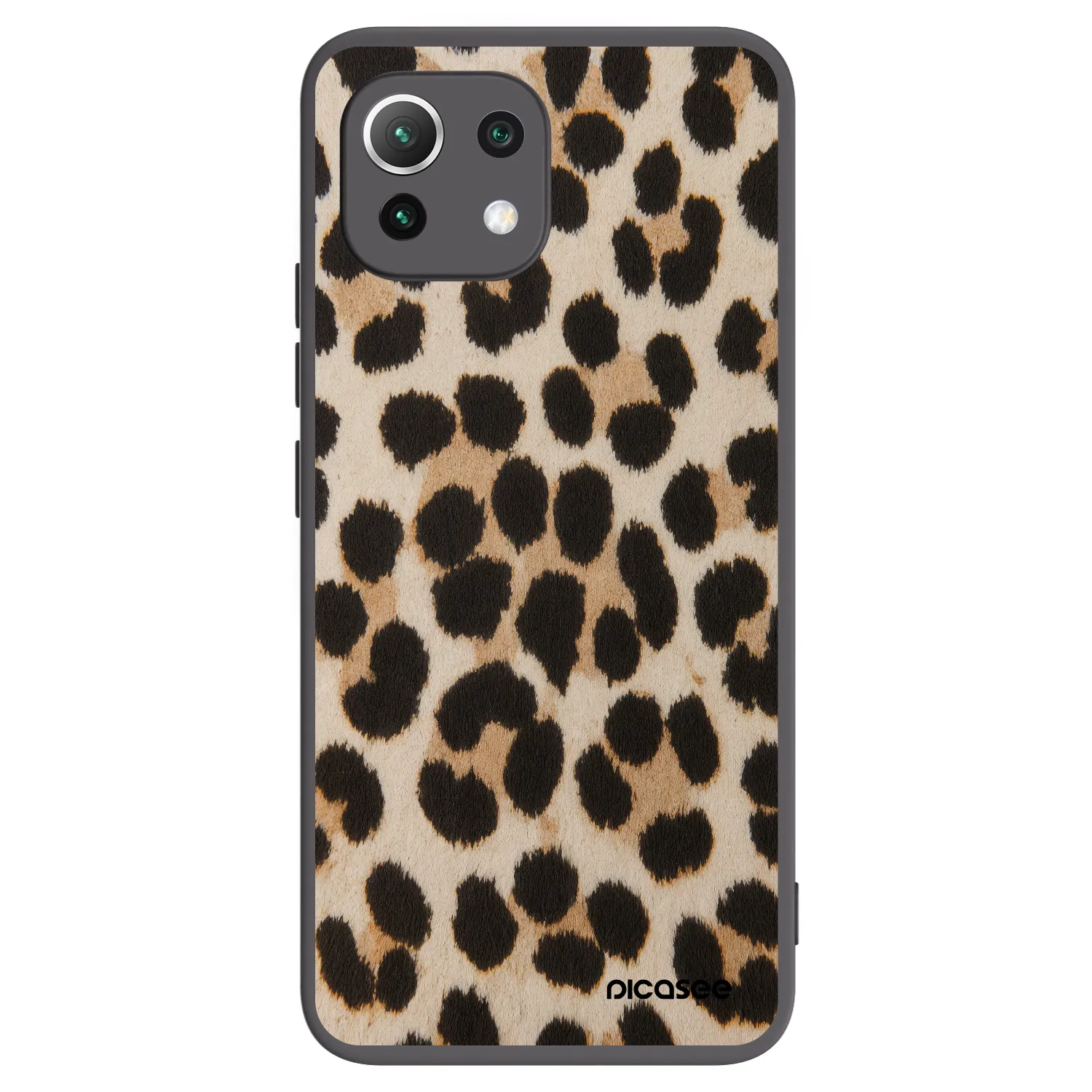 Picasee fekete szilikon tok az alábbi mobiltelefonokra Xiaomi Mi 11 Lite - Brown Tiger