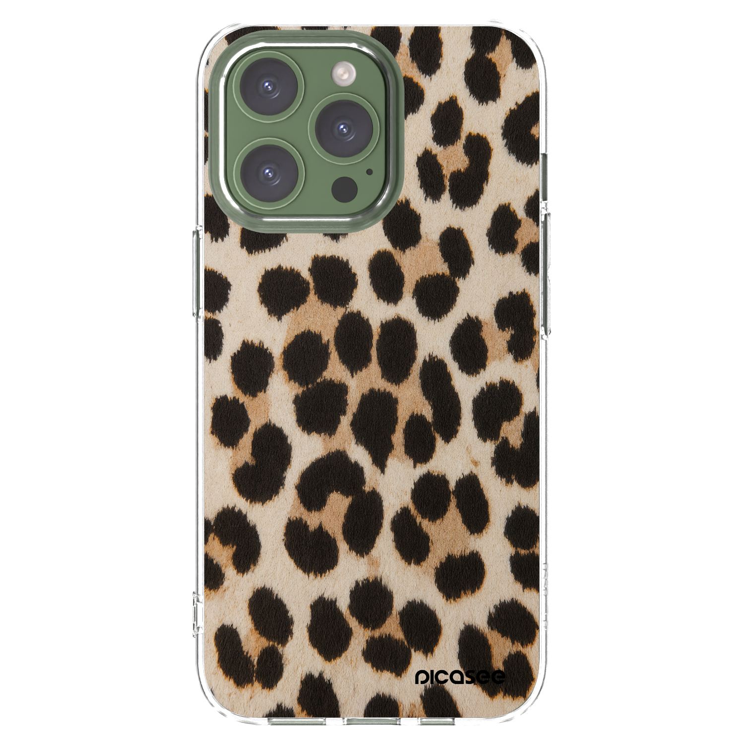 Picasee átlátszó szilikon tok az alábbi mobiltelefonokra Apple iPhone 13 Pro - Brown Tiger
