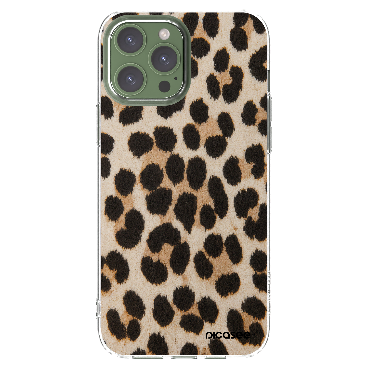 Picasee átlátszó szilikon tok az alábbi mobiltelefonokra Apple iPhone 13 Pro Max - Brown Tiger