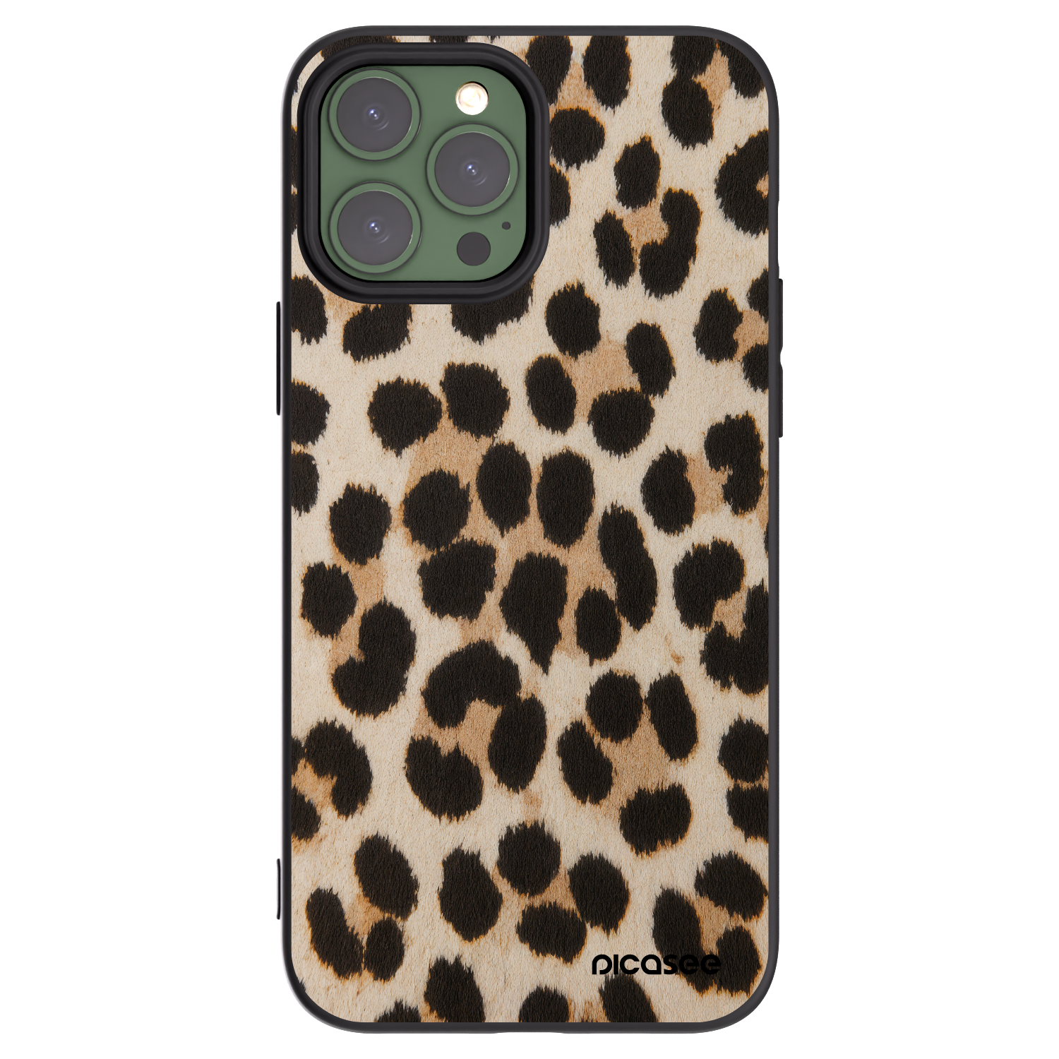 Picasee fekete szilikon tok az alábbi mobiltelefonokra Apple iPhone 13 Pro Max - Brown Tiger