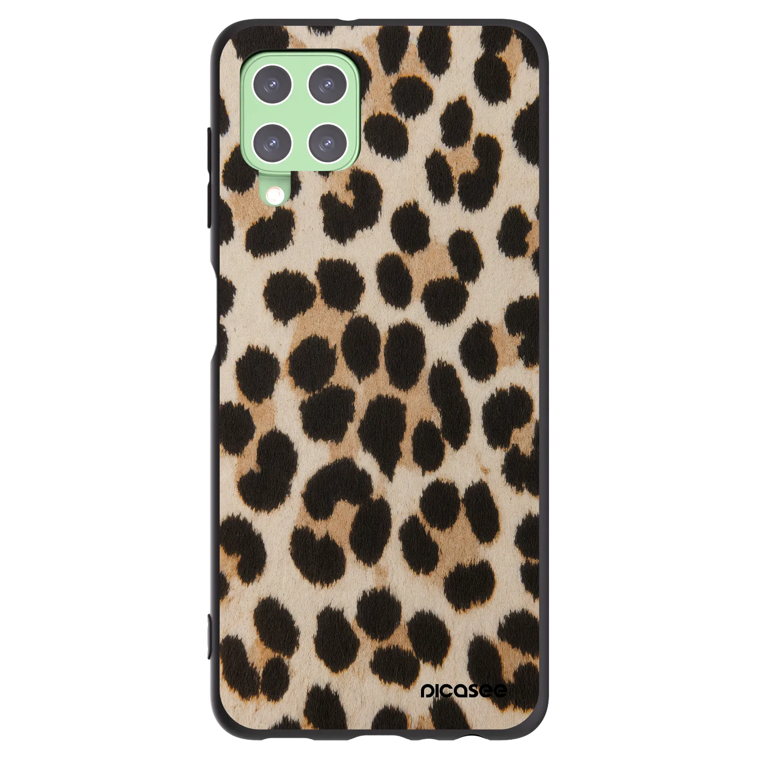 Picasee fekete szilikon tok az alábbi mobiltelefonokra Samsung Galaxy A22 A225F 4G - Brown Tiger