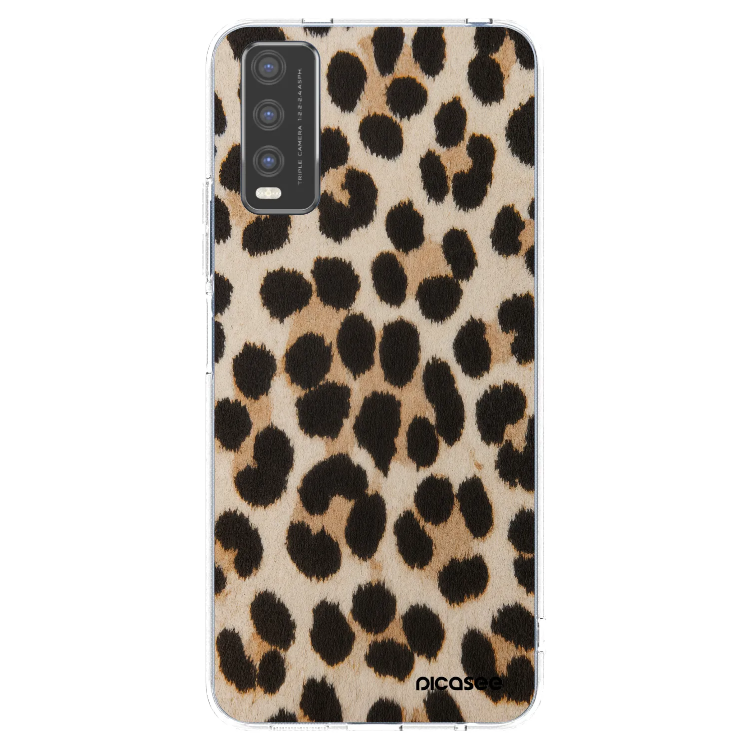 Picasee átlátszó szilikon tok az alábbi mobiltelefonokra Vivo Y20s - Brown Tiger
