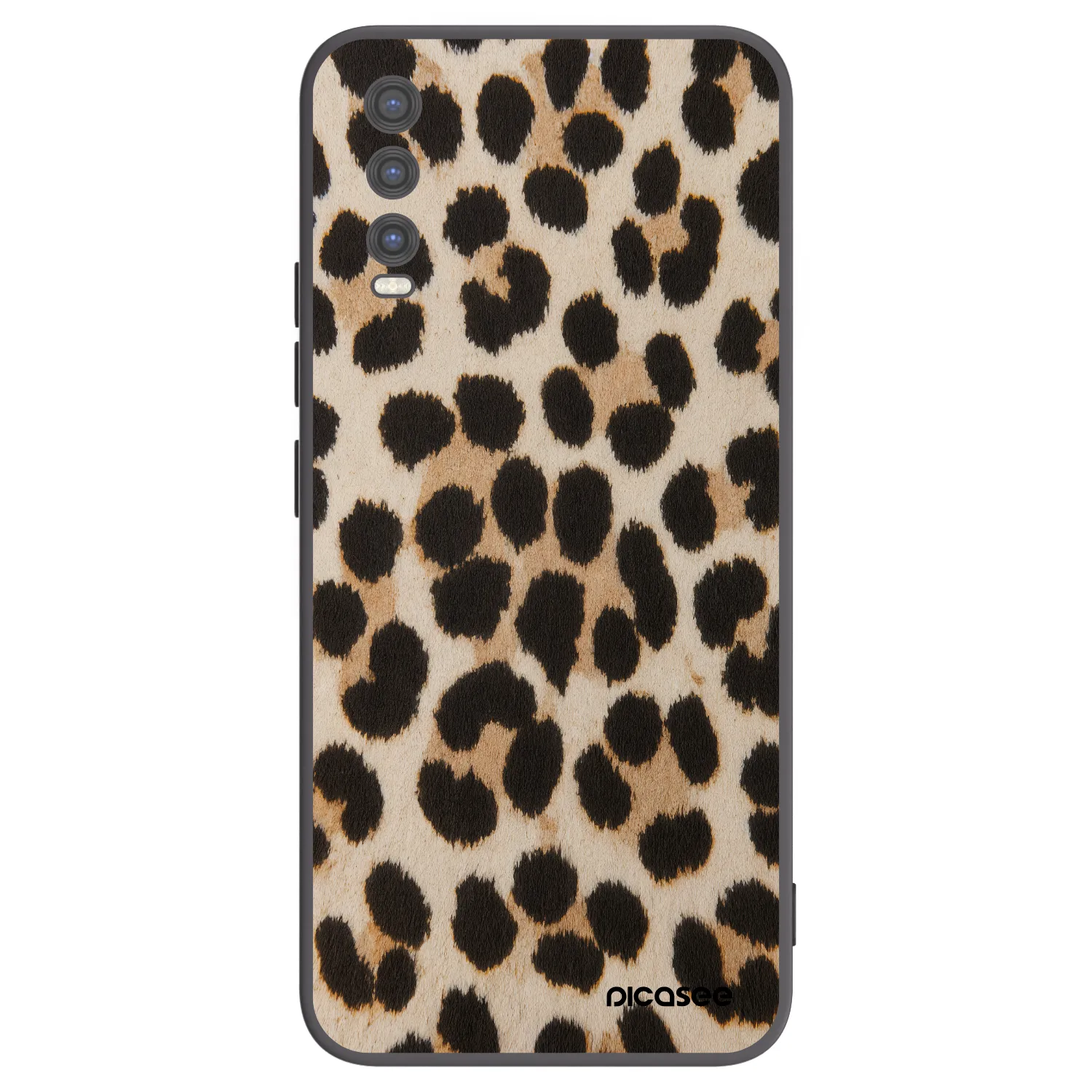 Picasee fekete szilikon tok az alábbi mobiltelefonokra Vivo Y20s - Brown Tiger