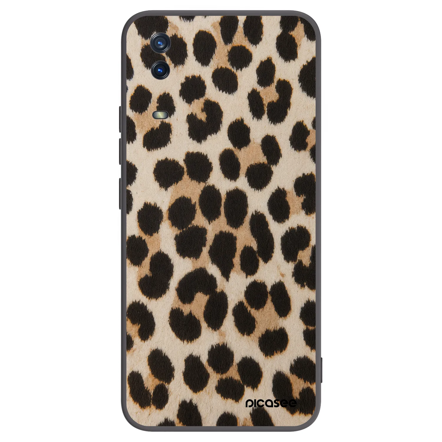 Picasee fekete szilikon tok az alábbi mobiltelefonokra Vivo Y11s - Brown Tiger