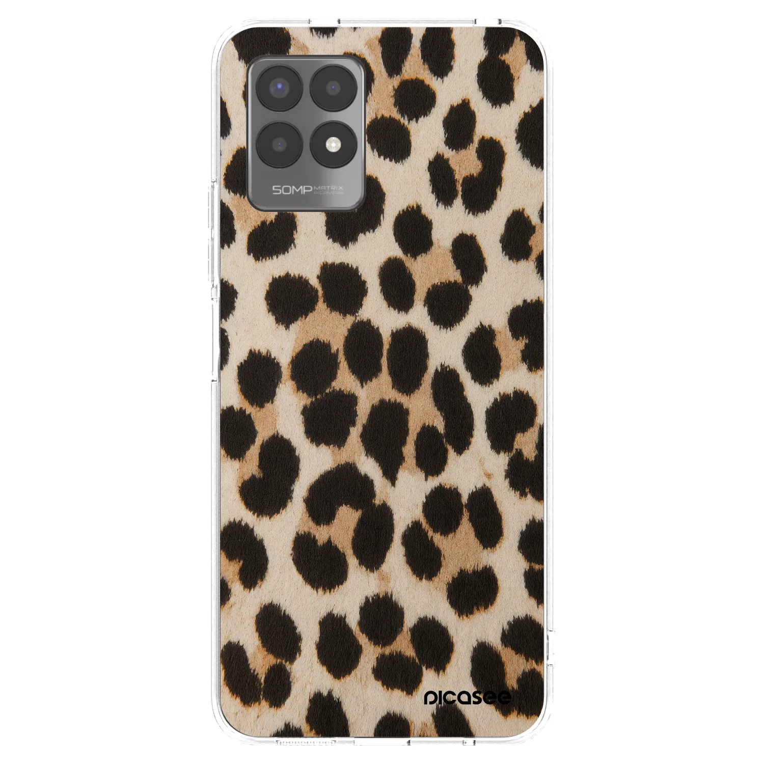Picasee átlátszó szilikon tok az alábbi mobiltelefonokra Realme 8i - Brown Tiger