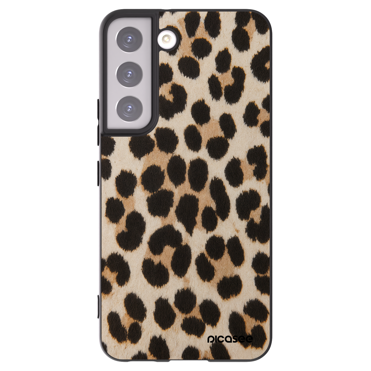 Picasee fekete szilikon tok az alábbi mobiltelefonokra Samsung Galaxy S22 5G - Brown Tiger