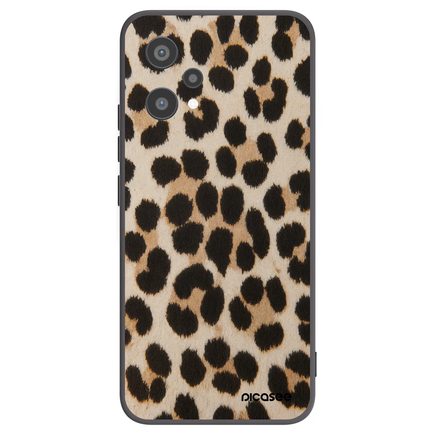 Picasee fekete szilikon tok az alábbi mobiltelefonokra Realme 9 Pro 5G - Brown Tiger