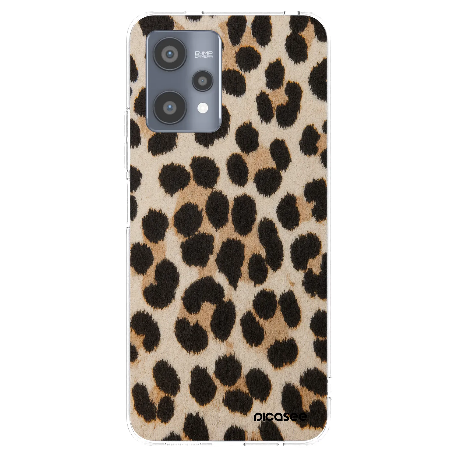 Picasee átlátszó szilikon tok az alábbi mobiltelefonokra Realme 9 Pro 5G - Brown Tiger