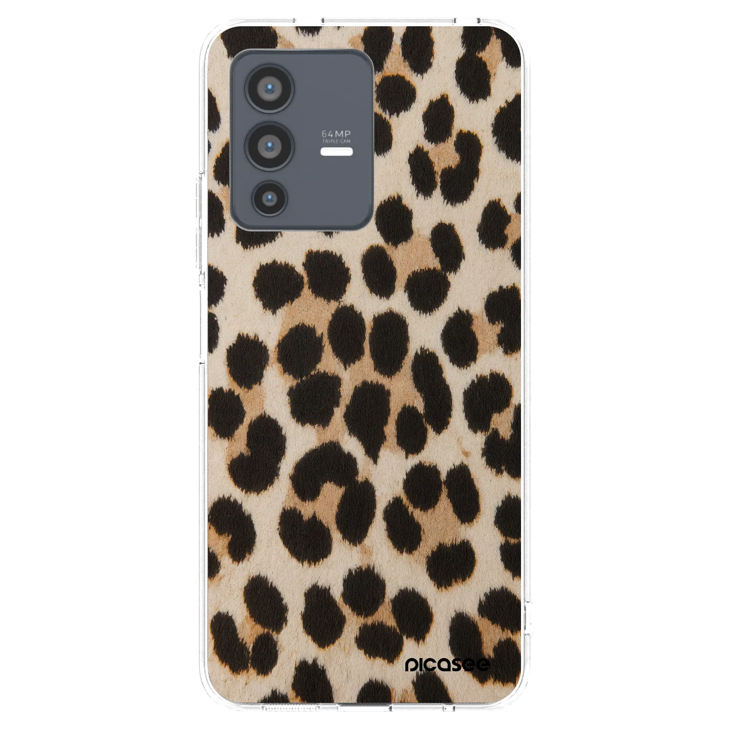 Picasee átlátszó szilikon tok az alábbi mobiltelefonokra Vivo V23 5G - Brown Tiger