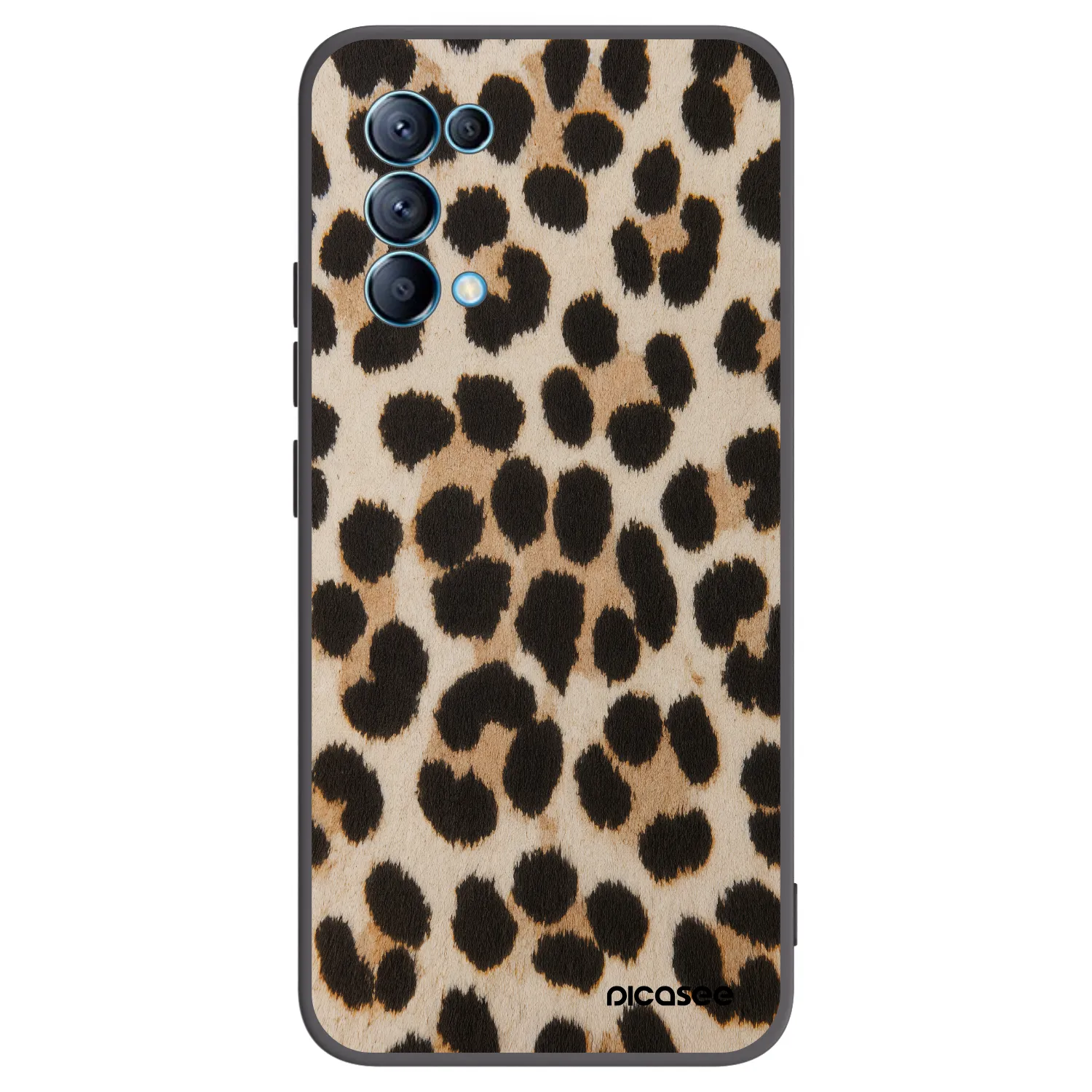 Picasee fekete szilikon tok az alábbi mobiltelefonokra OPPO Reno 5 5G - Brown Tiger
