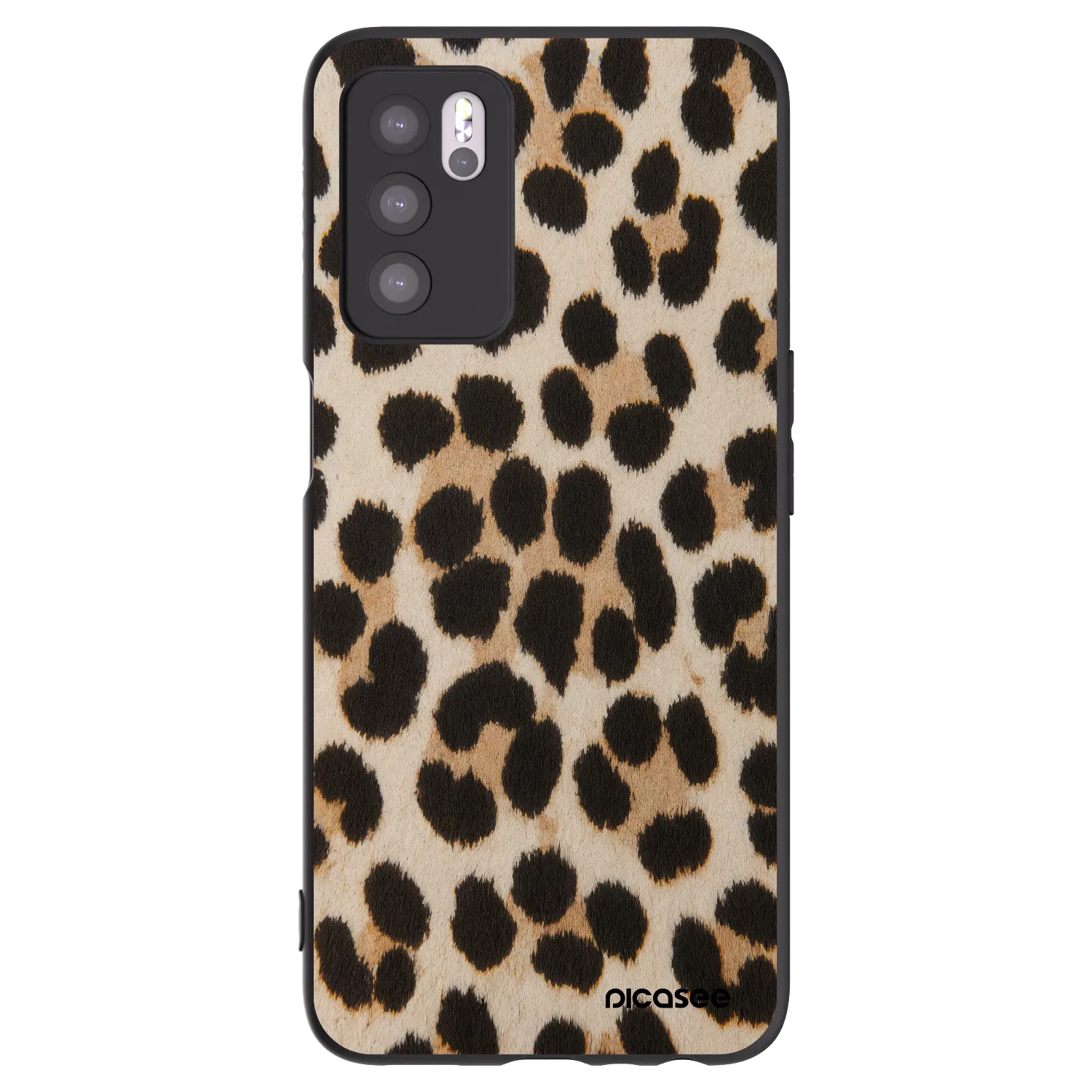 Picasee fekete szilikon tok az alábbi mobiltelefonokra OPPO A16s - Brown Tiger
