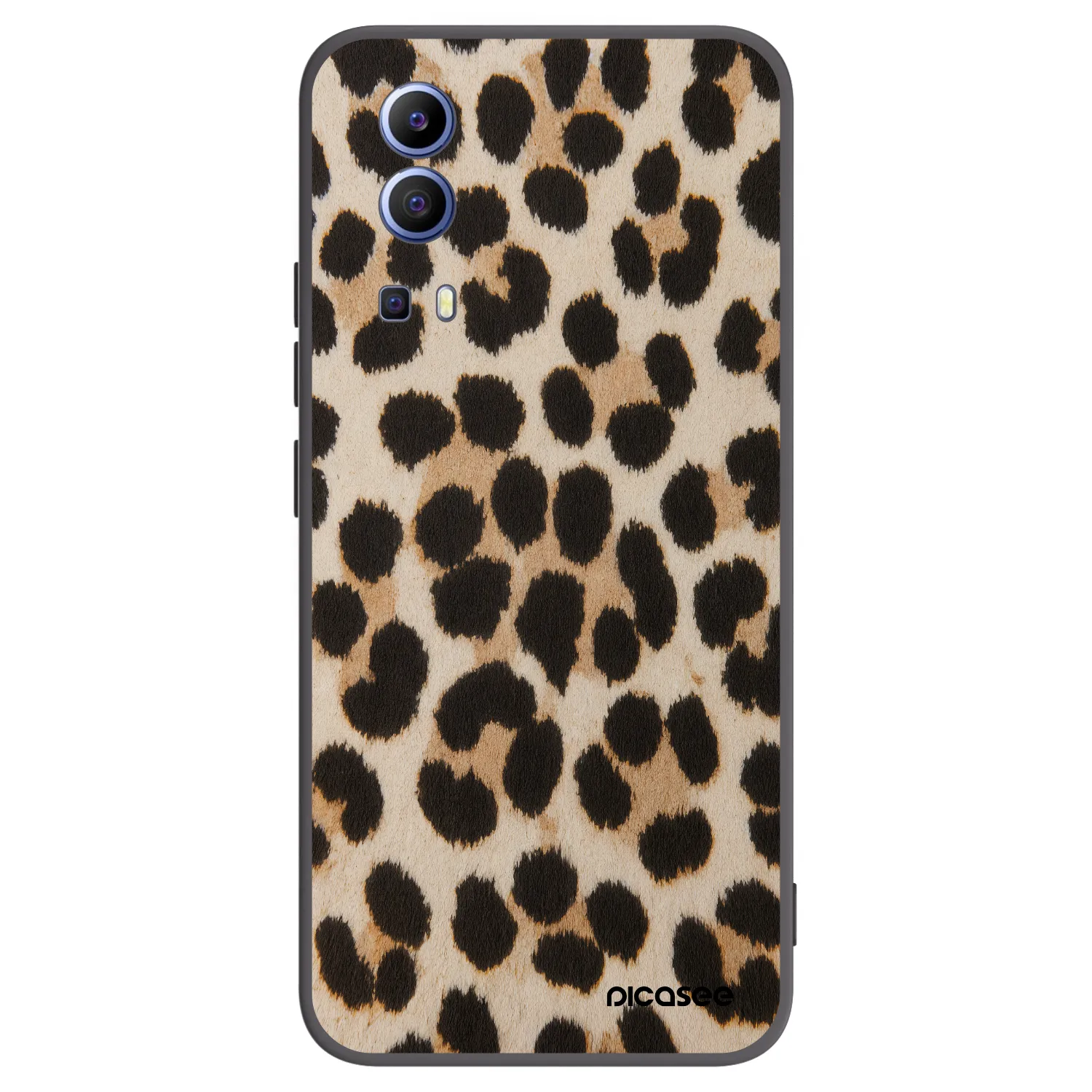 Picasee fekete szilikon tok az alábbi mobiltelefonokra Vivo Y52 5G - Brown Tiger