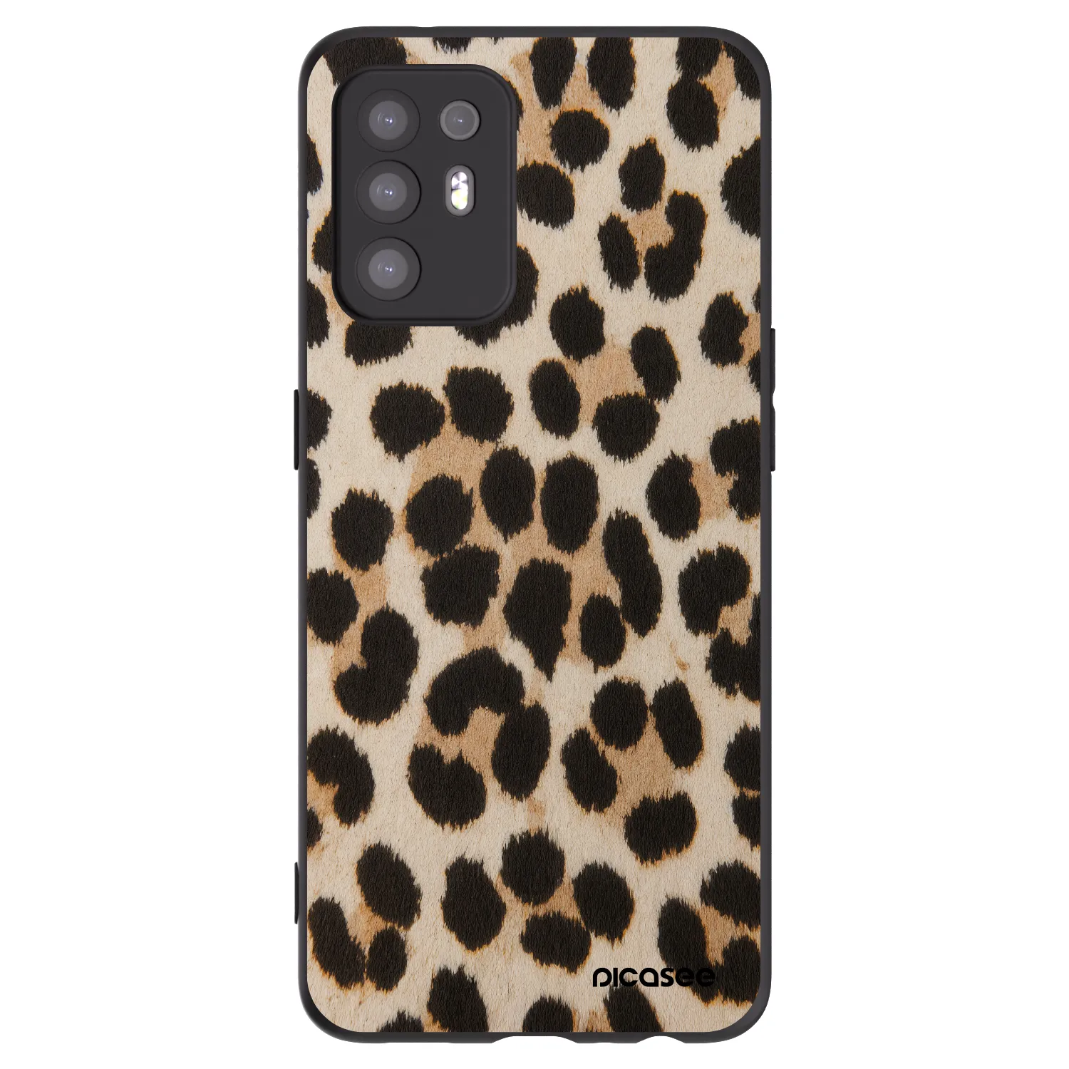 Picasee fekete szilikon tok az alábbi mobiltelefonokra OPPO A94 5G - Brown Tiger