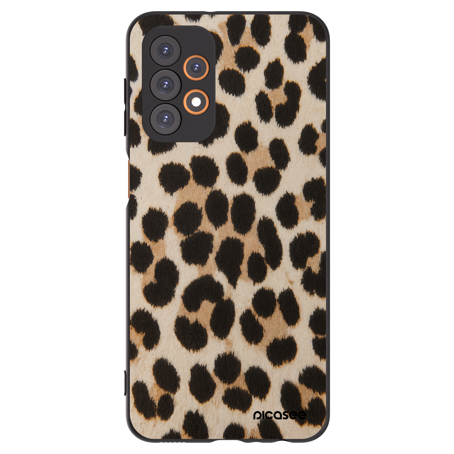 Picasee fekete szilikon tok az alábbi mobiltelefonokra Samsung Galaxy A23 A236B 5G - Brown Tiger