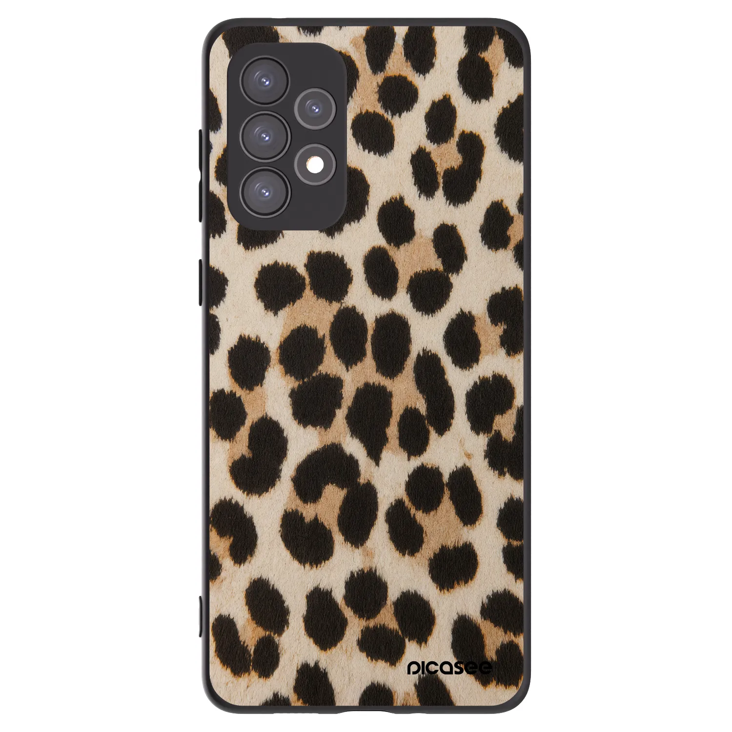 Picasee fekete szilikon tok az alábbi mobiltelefonokra Samsung Galaxy A73 5G - Brown Tiger