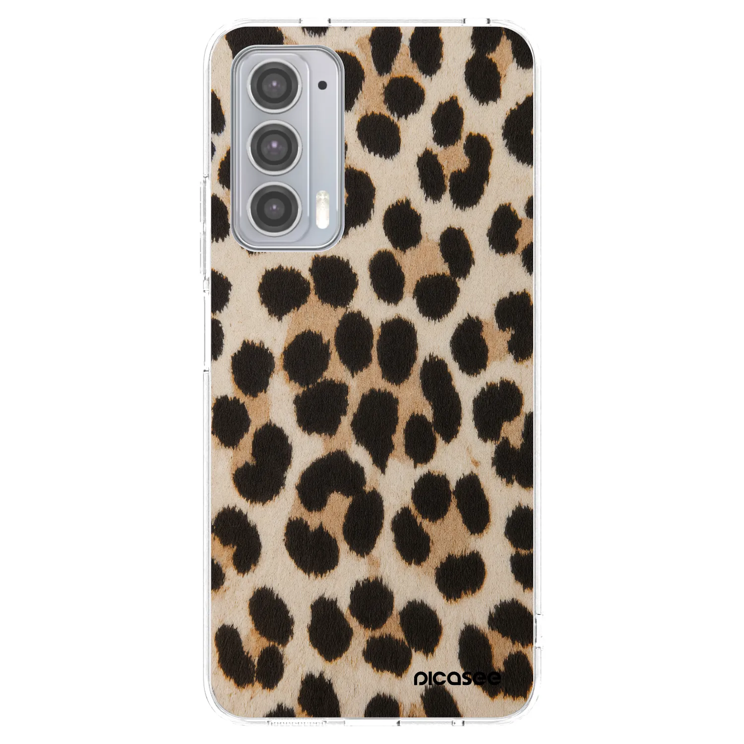 Picasee átlátszó szilikon tok az alábbi mobiltelefonokra Motorola Edge 20 - Brown Tiger