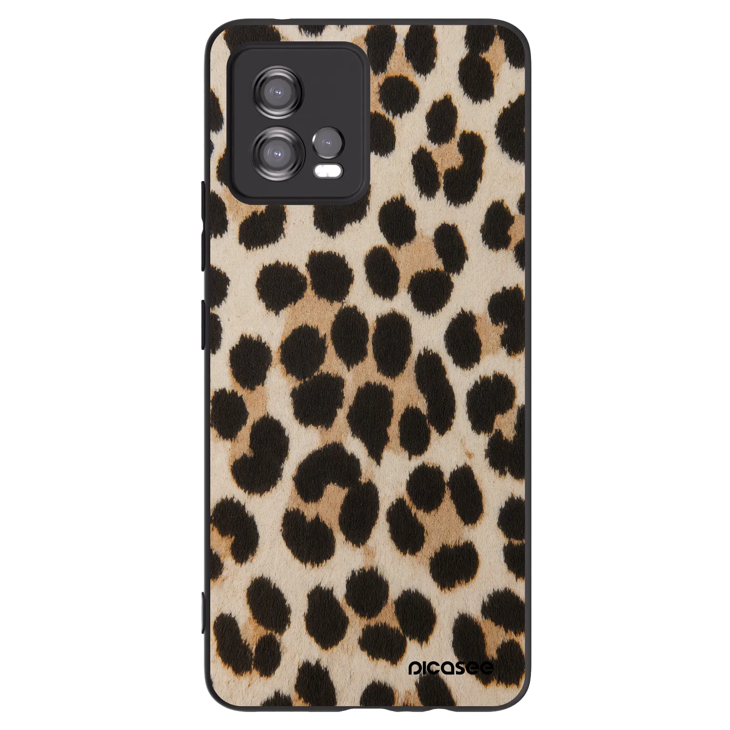 Picasee fekete szilikon tok az alábbi mobiltelefonokra Motorola Moto G72 - Brown Tiger