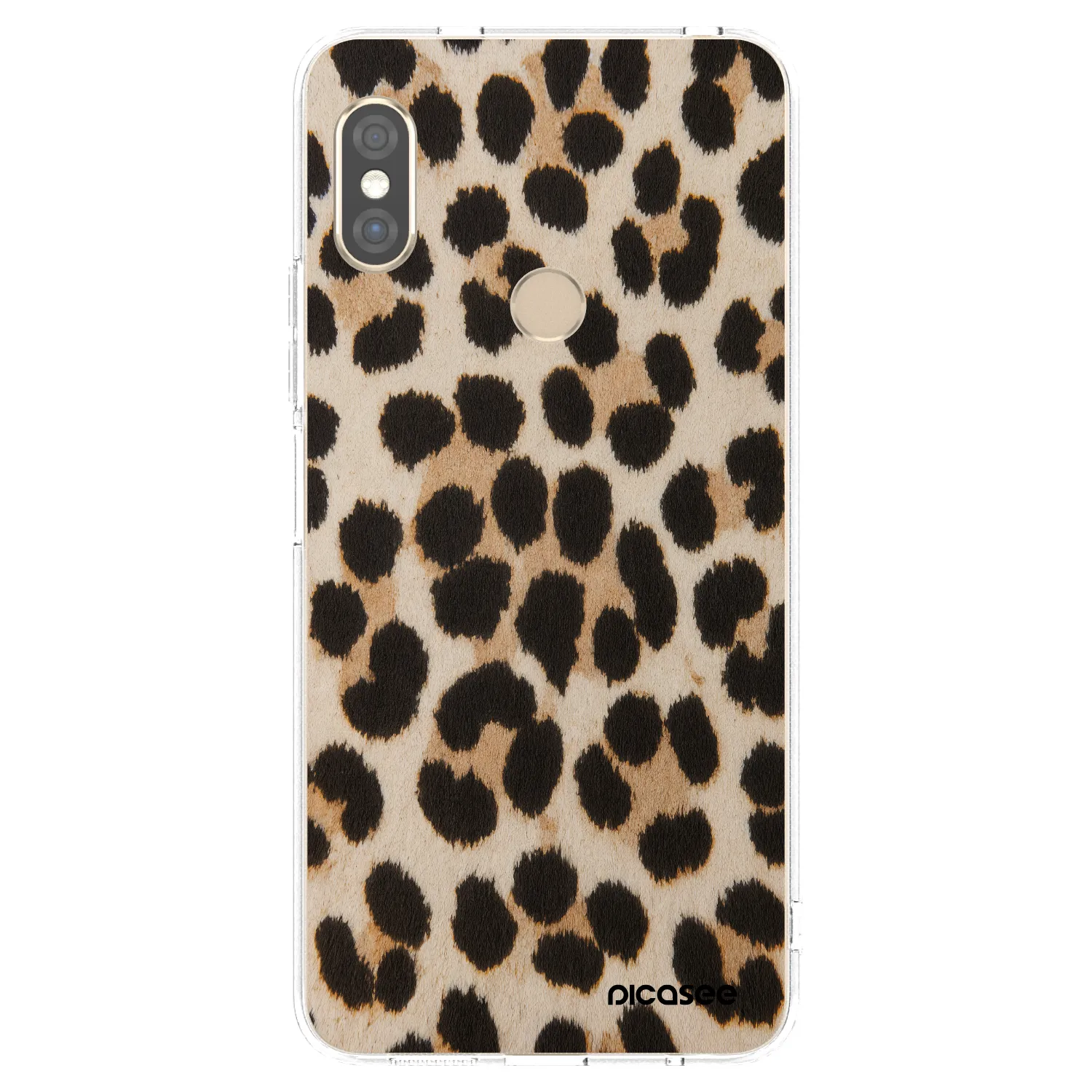 Picasee átlátszó szilikon tok az alábbi mobiltelefonokra Xiaomi Redmi Note 5 Global - Brown Tiger
