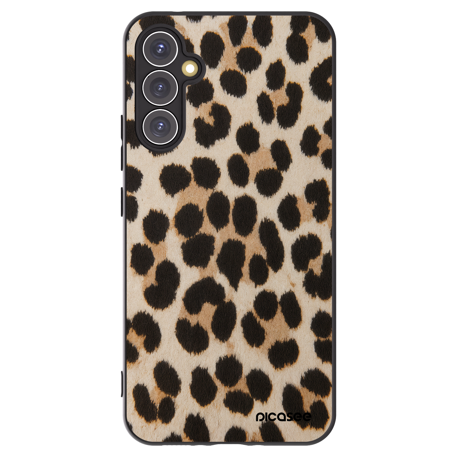 Picasee fekete szilikon tok az alábbi mobiltelefonokra Samsung Galaxy A34 5G A346B - Brown Tiger