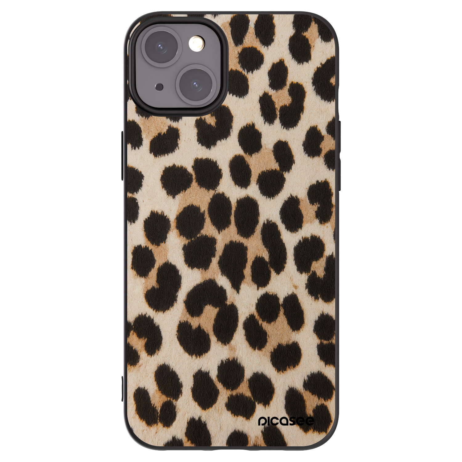 Picasee fekete szilikon tok az alábbi mobiltelefonokra Apple iPhone 15 Plus - Brown Tiger
