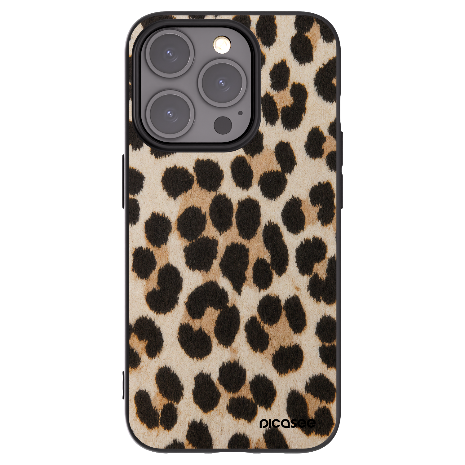 Picasee fekete szilikon tok az alábbi mobiltelefonokra Apple iPhone 15 Pro - Brown Tiger