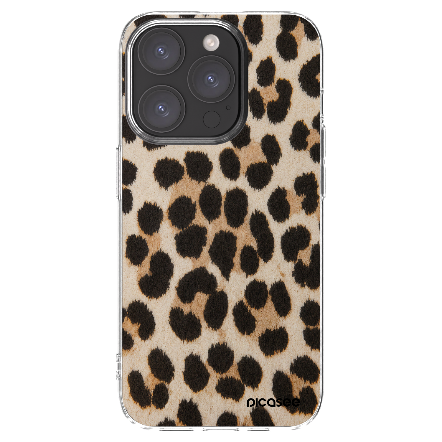 Picasee átlátszó szilikon tok az alábbi mobiltelefonokra Apple iPhone 15 Pro - Brown Tiger
