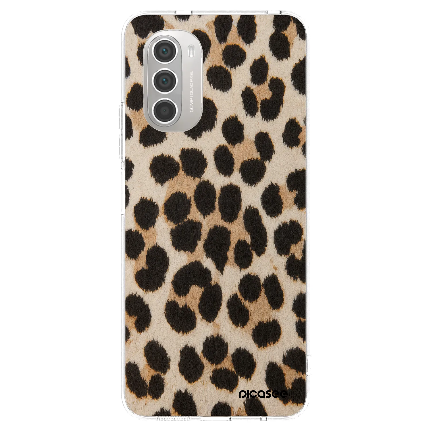 Picasee átlátszó szilikon tok az alábbi mobiltelefonokra Motorola Moto G51 - Brown Tiger