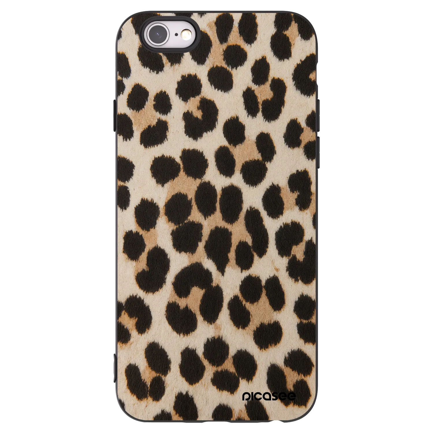 Picasee fekete szilikon tok az alábbi mobiltelefonokra Apple iPhone 6/6S - Brown Tiger