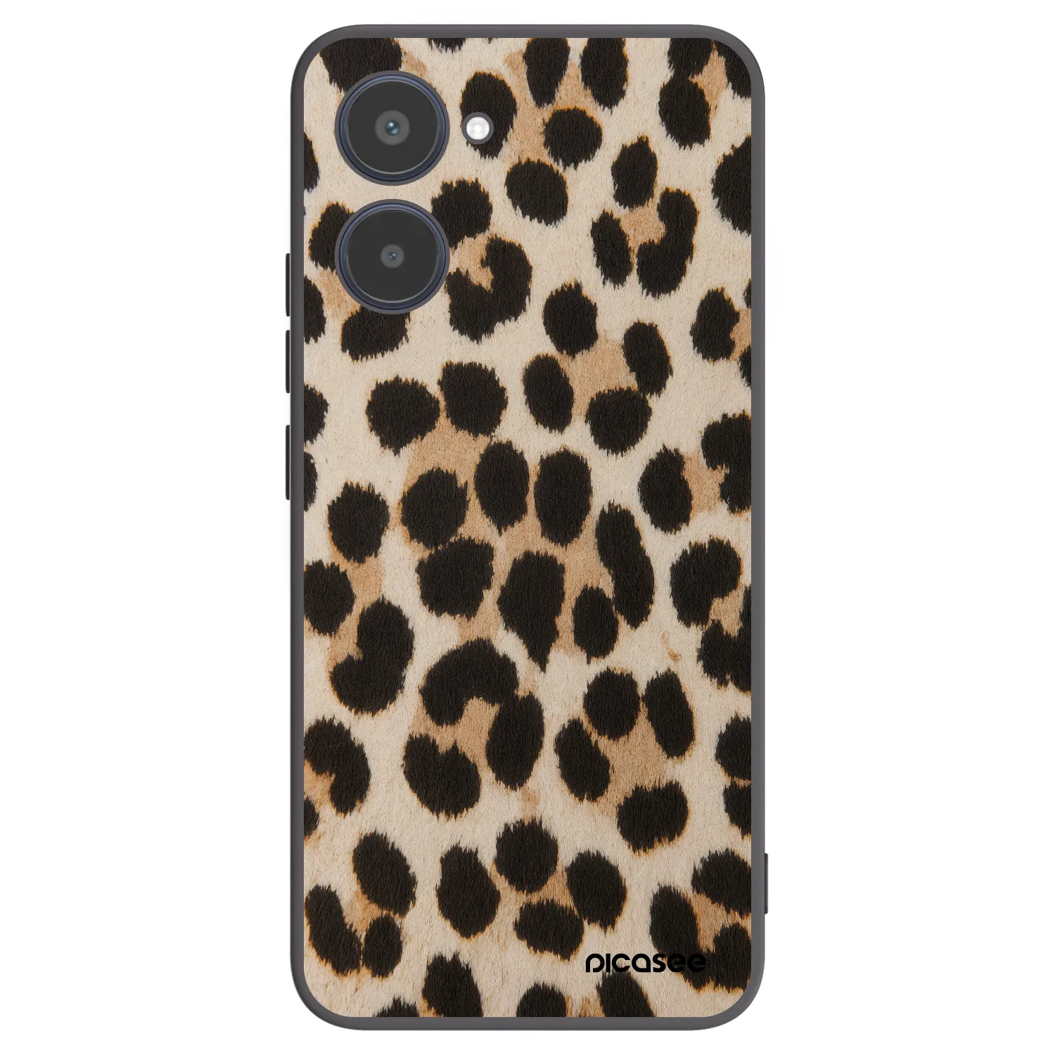 Picasee fekete szilikon tok az alábbi mobiltelefonokra Realme 10 4G - Brown Tiger