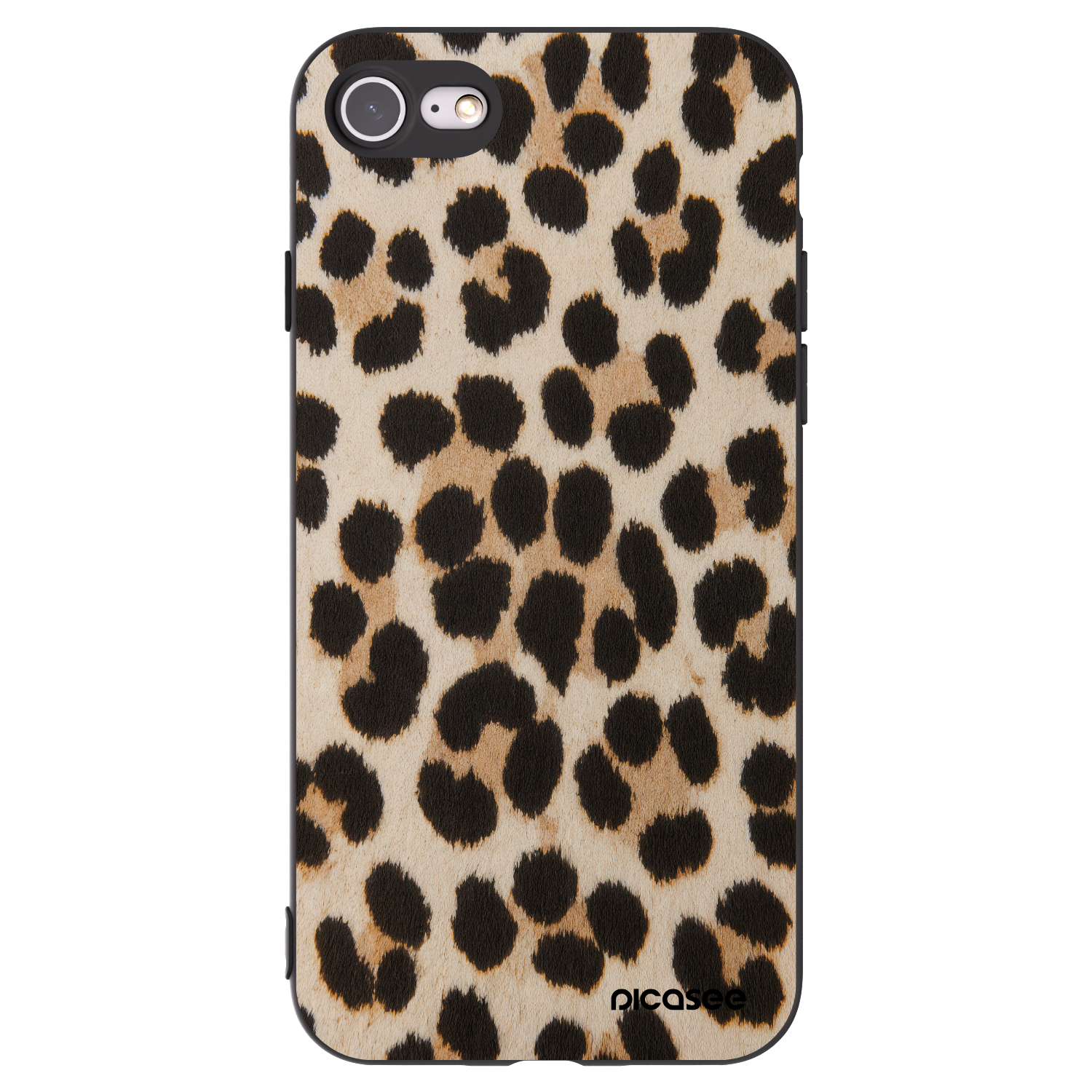 Picasee fekete szilikon tok az alábbi mobiltelefonokra Apple iPhone 7 - Brown Tiger