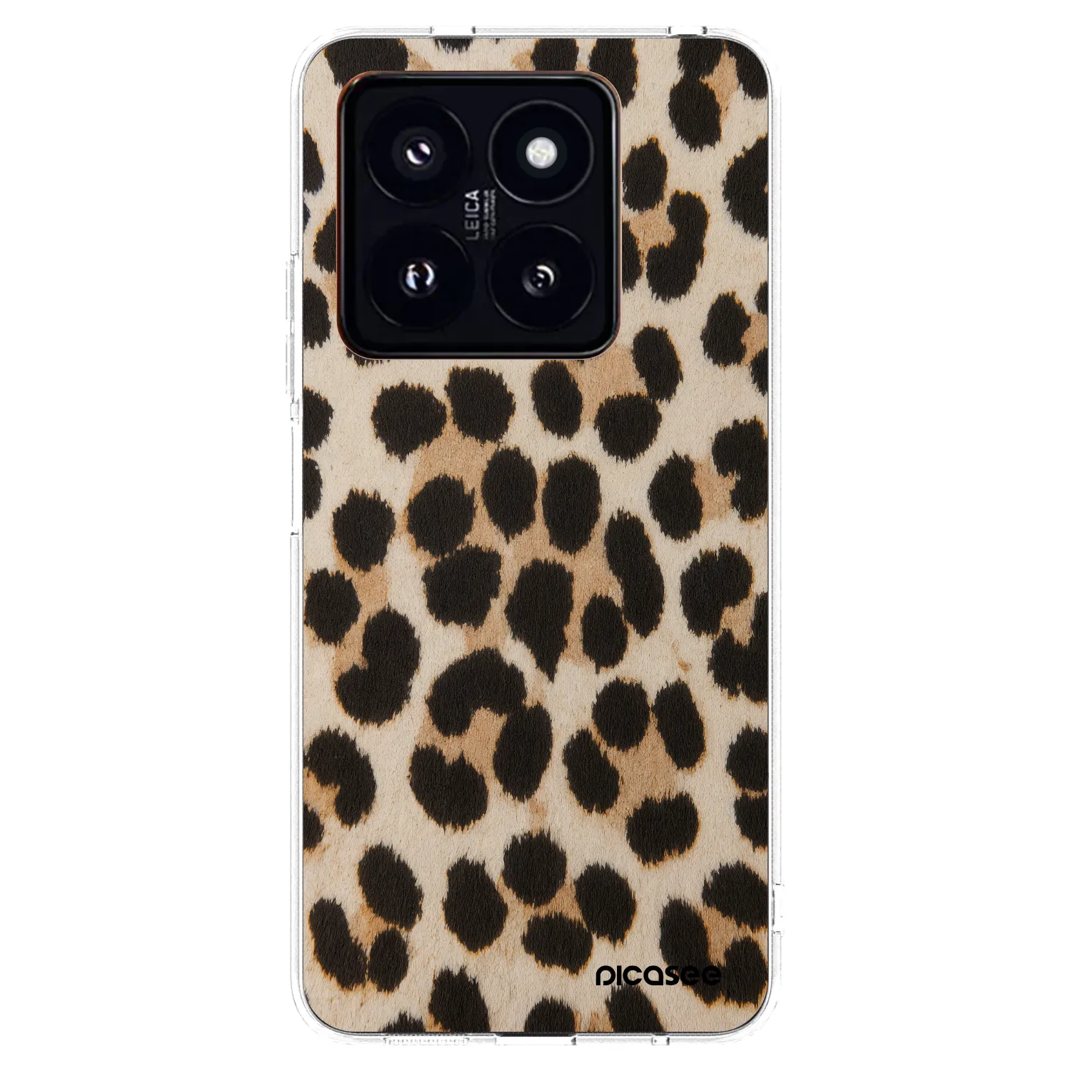 Picasee átlátszó szilikon tok az alábbi mobiltelefonokra Xiaomi 14 Pro - Brown Tiger