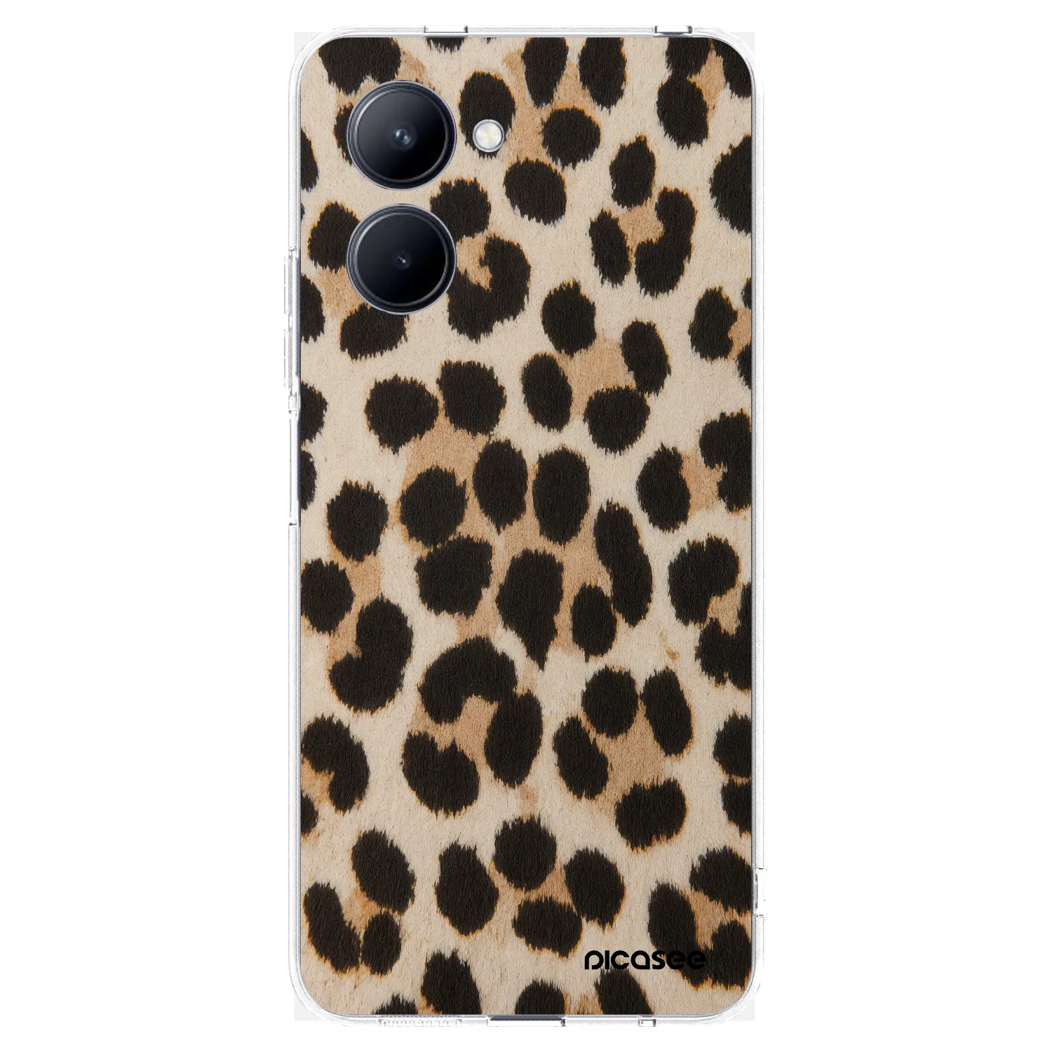 Picasee átlátszó szilikon tok az alábbi mobiltelefonokra Realme C33 (2023) - Brown Tiger
