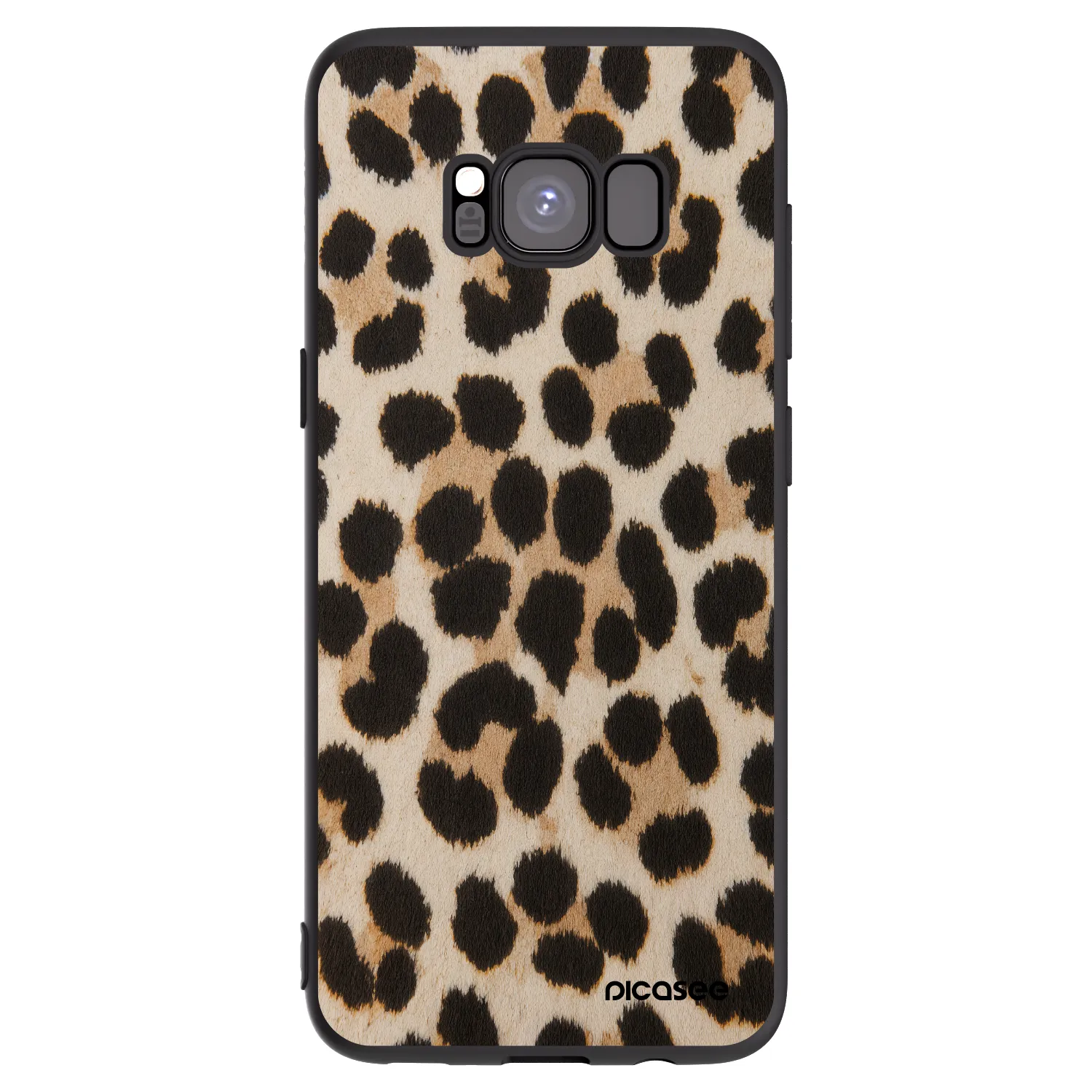 Picasee fekete szilikon tok az alábbi mobiltelefonokra Samsung Galaxy S8 G950F - Brown Tiger