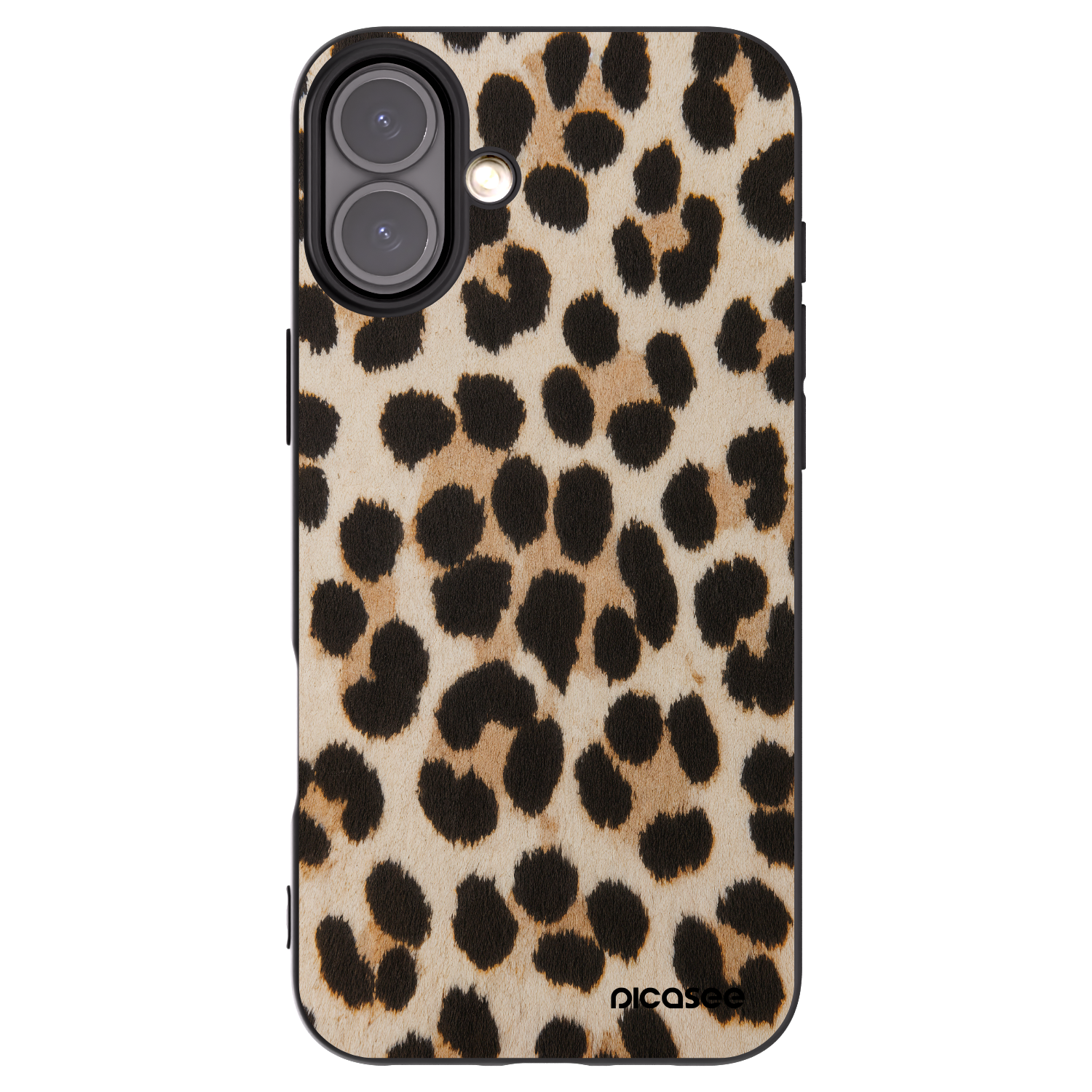 Picasee fekete szilikon tok az alábbi mobiltelefonokra Apple iPhone 16 Plus - Brown Tiger