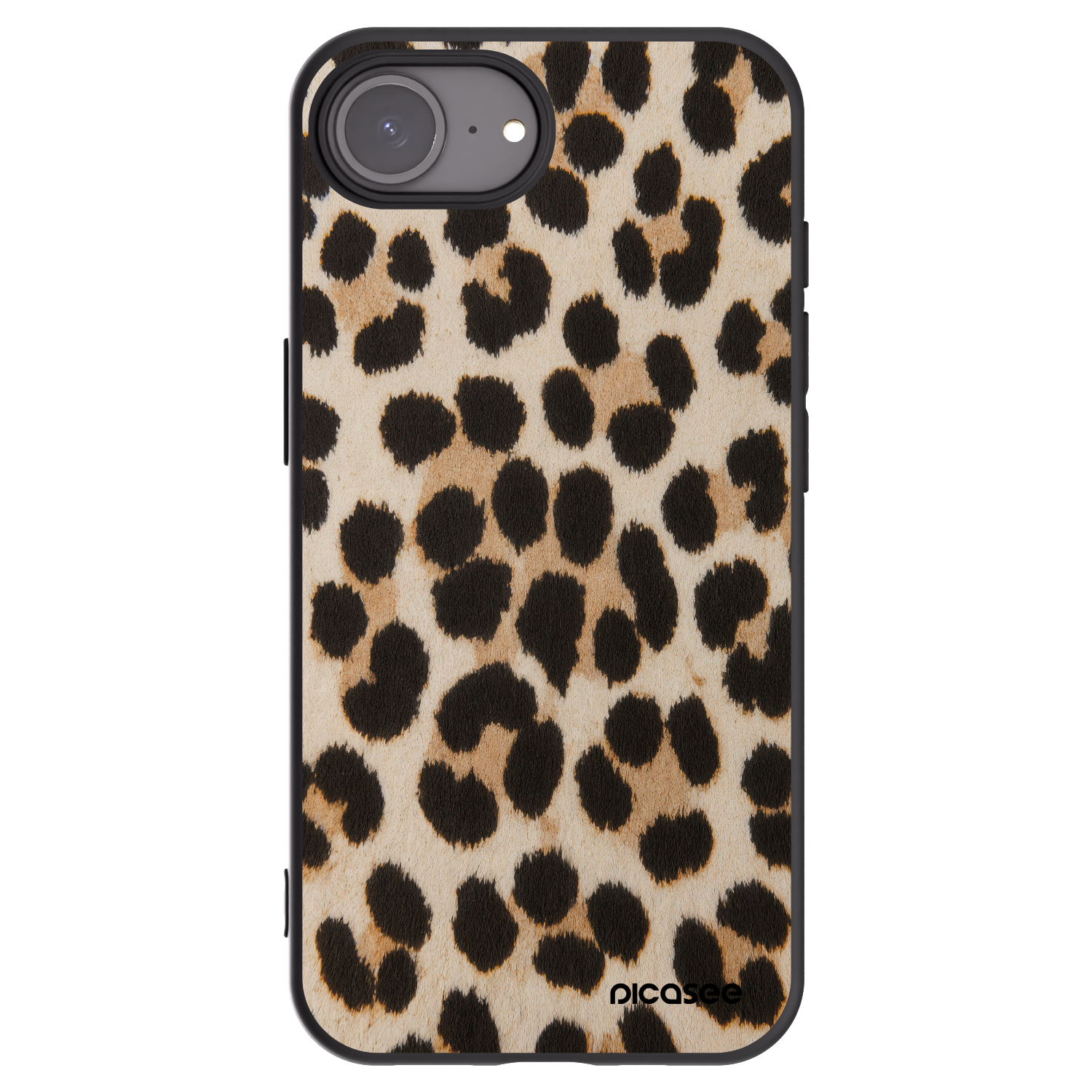 Picasee fekete szilikon tok az alábbi mobiltelefonokra Apple iPhone 16e - Brown Tiger