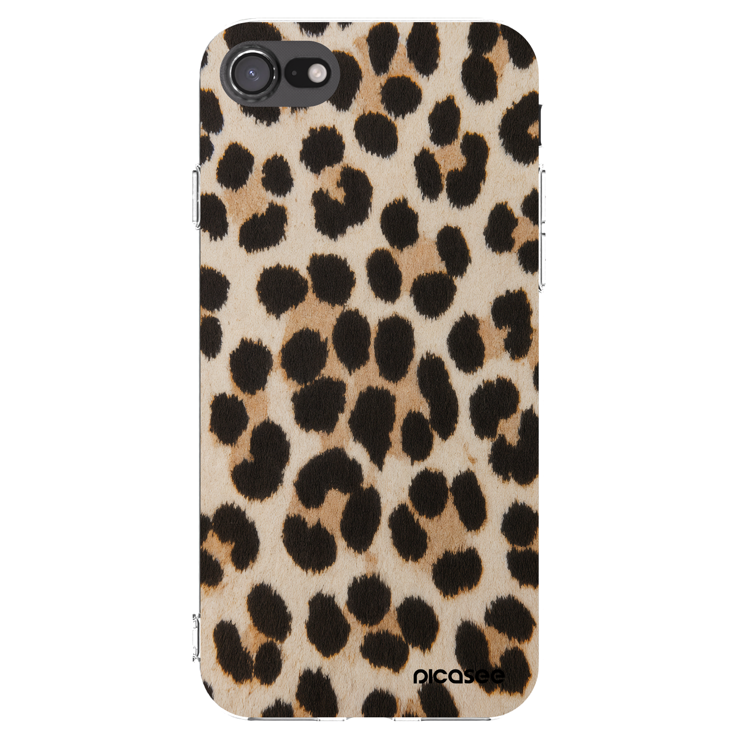 Picasee átlátszó szilikon tok az alábbi mobiltelefonokra Apple iPhone 7 - Brown Tiger