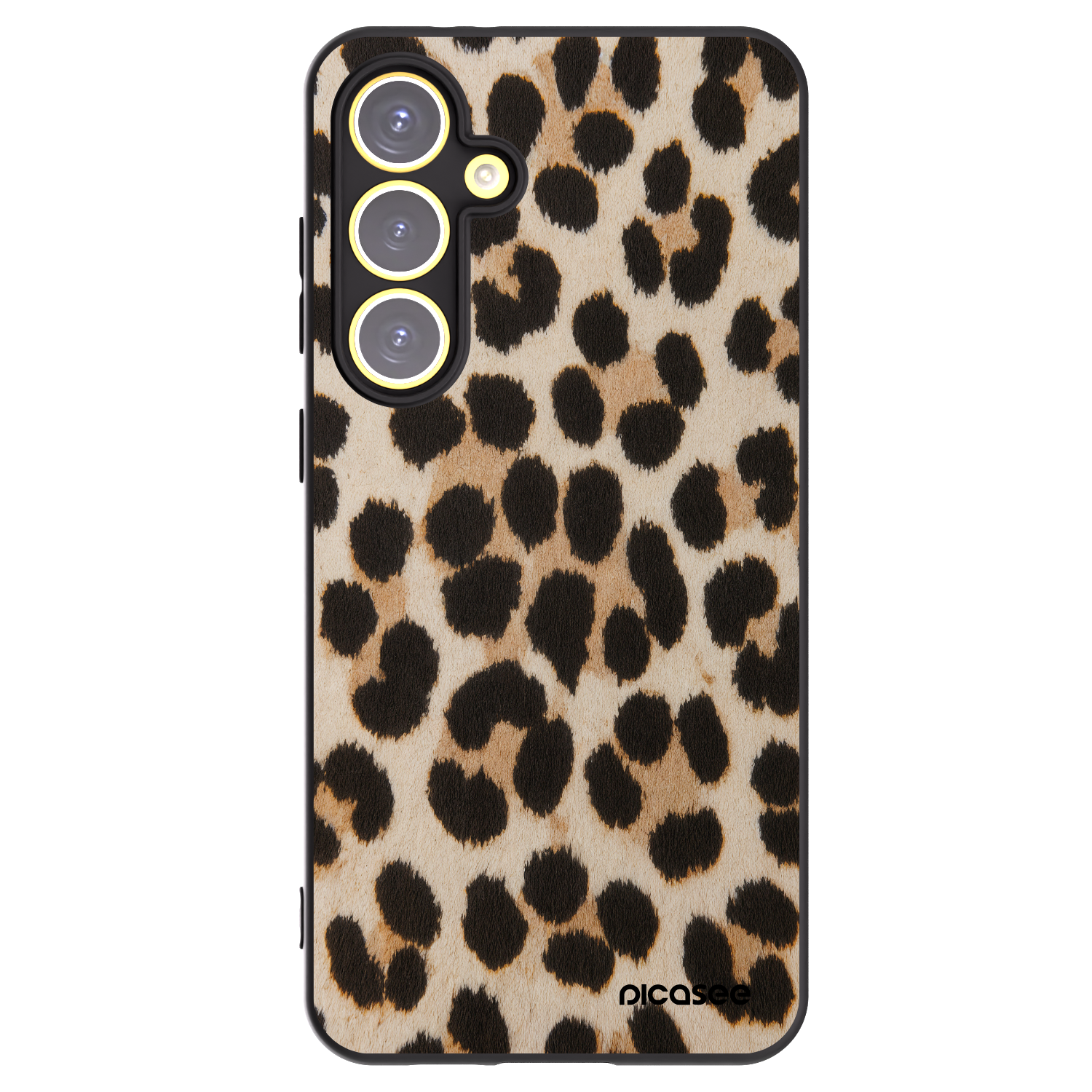 Picasee fekete szilikon tok az alábbi mobiltelefonokra Samsung Galaxy S24 FE S721B - Brown Tiger