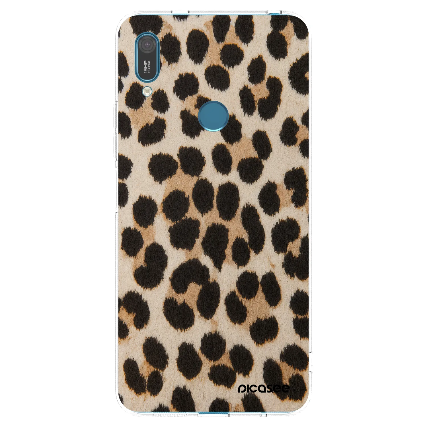 Picasee átlátszó szilikon tok az alábbi mobiltelefonokra Huawei Y7 2019 - Brown Tiger