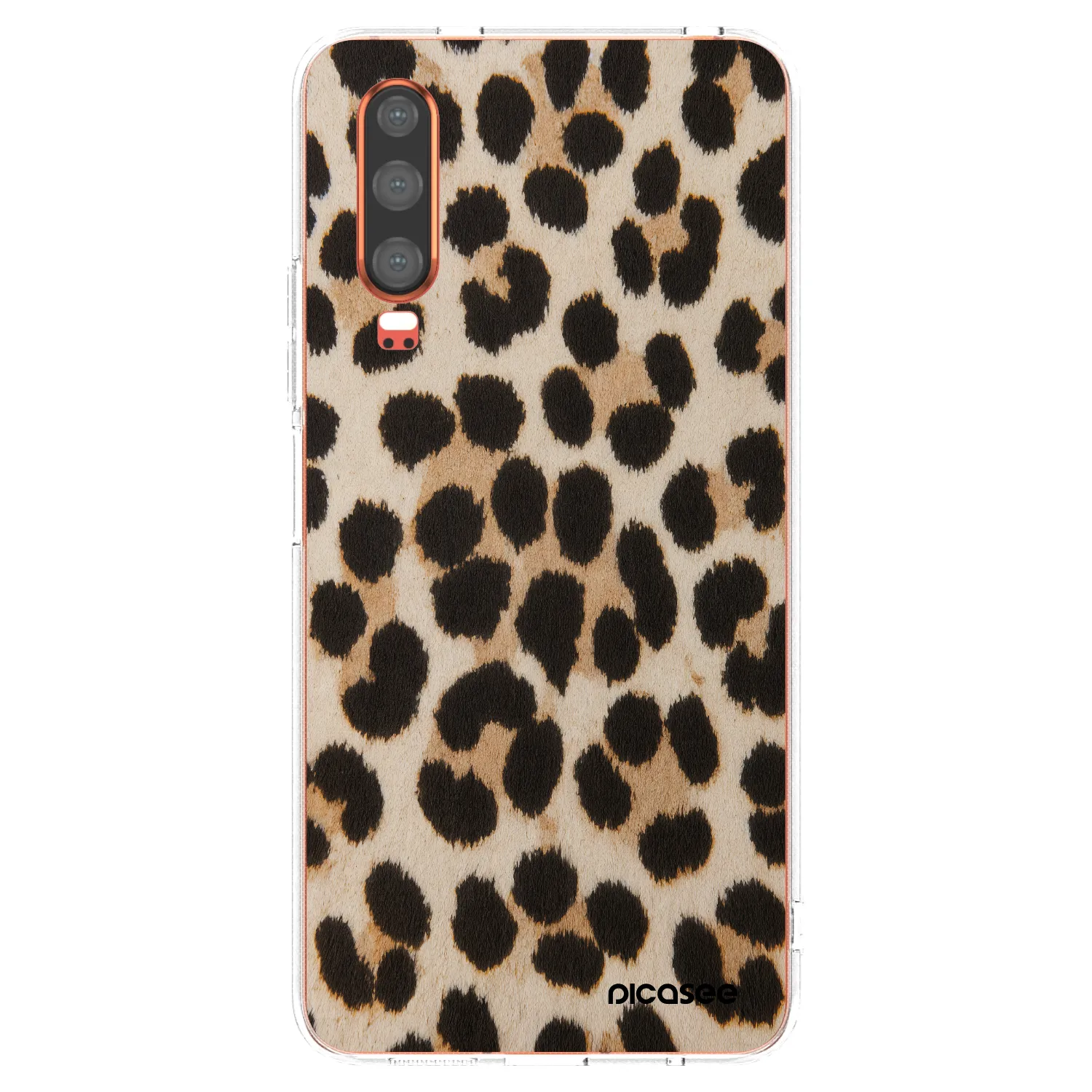 Picasee átlátszó szilikon tok az alábbi mobiltelefonokra Huawei P30 - Brown Tiger