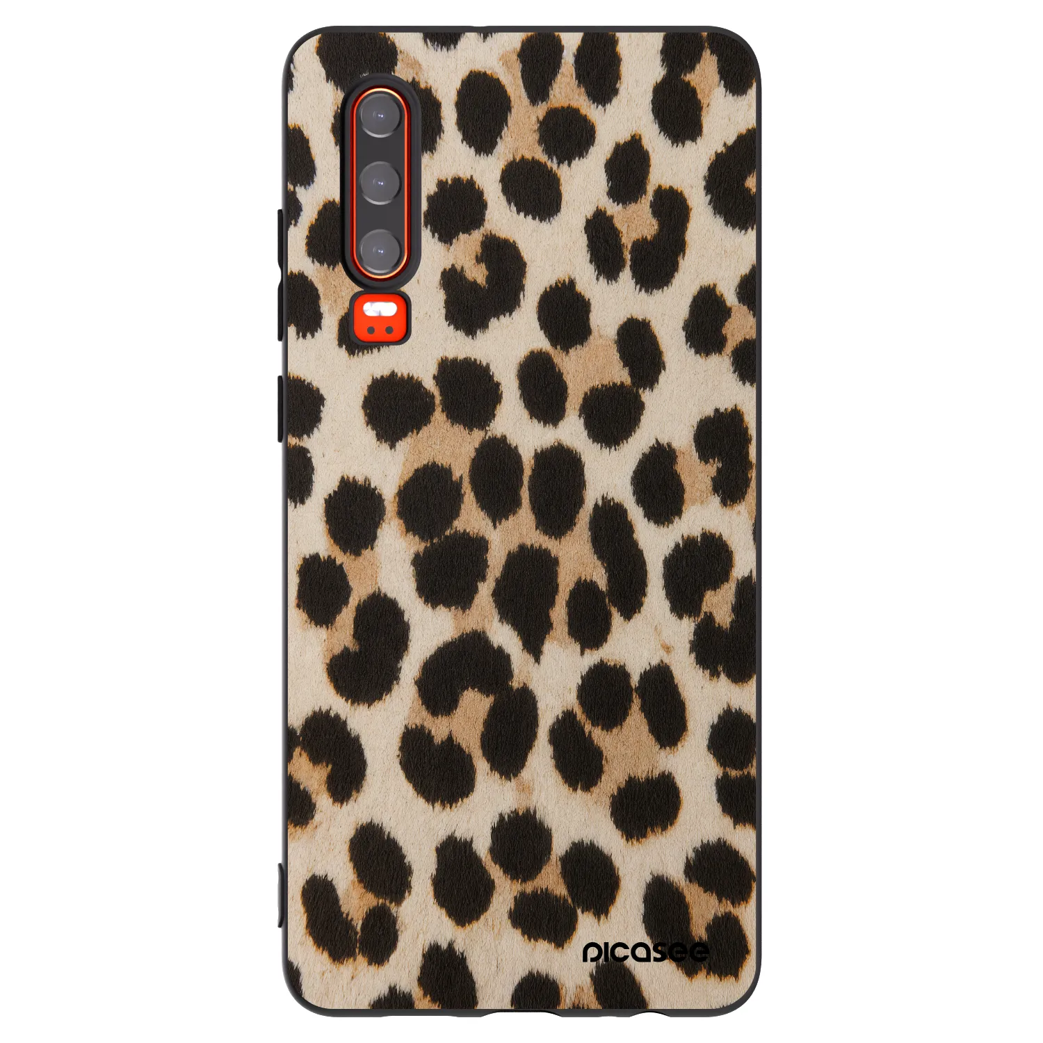 Picasee fekete szilikon tok az alábbi mobiltelefonokra Huawei P30 - Brown Tiger