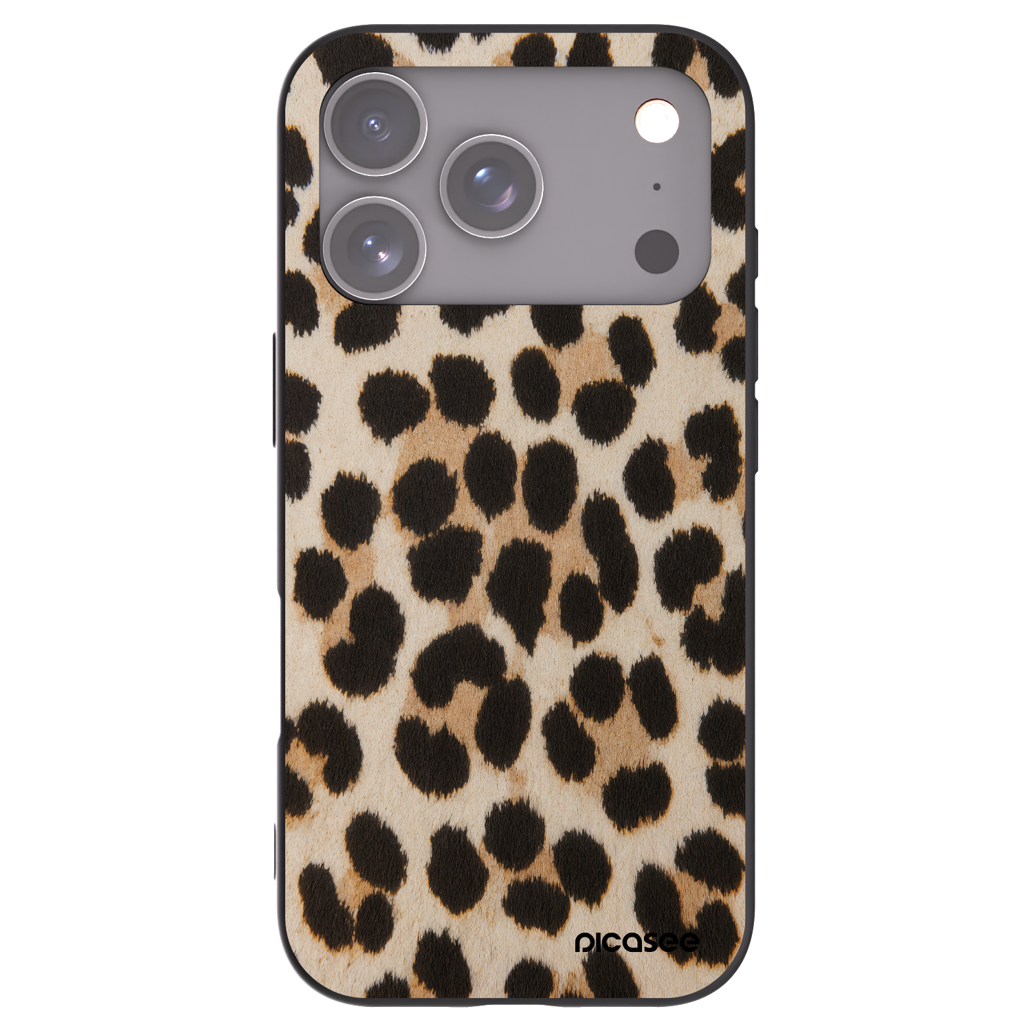Picasee fekete szilikon tok az alábbi mobiltelefonokra Apple iPhone 17 Pro - Brown Tiger