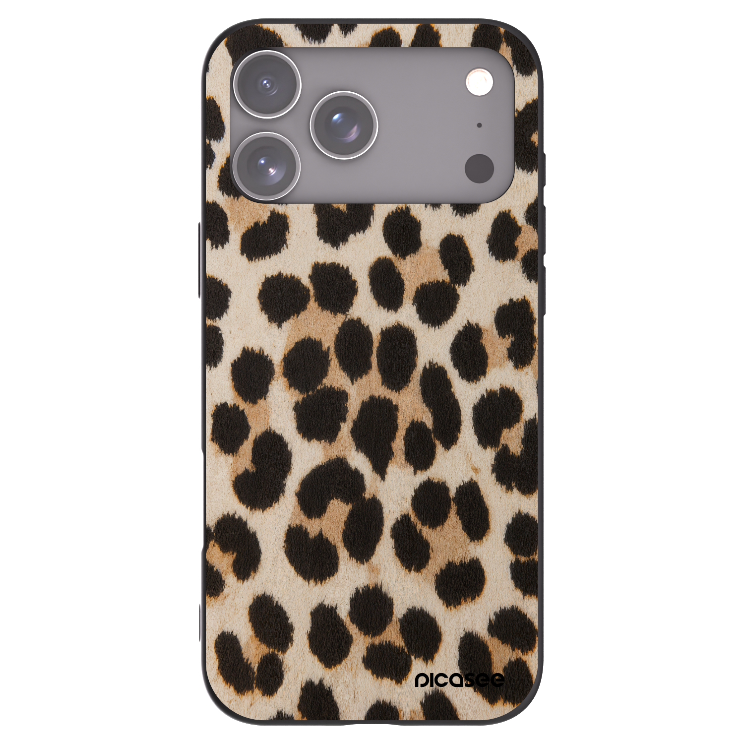 Picasee fekete szilikon tok az alábbi mobiltelefonokra Apple iPhone 17 Pro Max - Brown Tiger