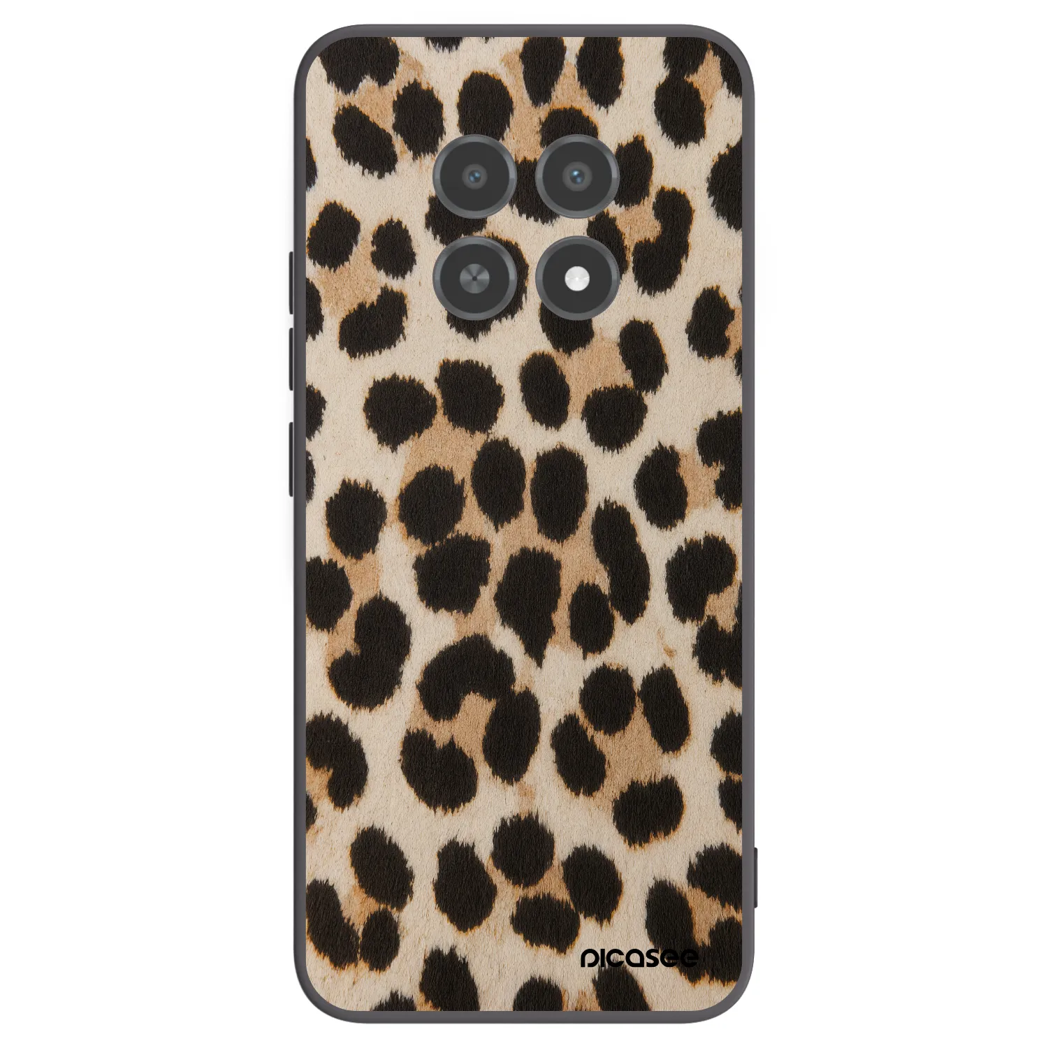 Picasee fekete szilikon tok az alábbi mobiltelefonokra Realme 12X - Brown Tiger