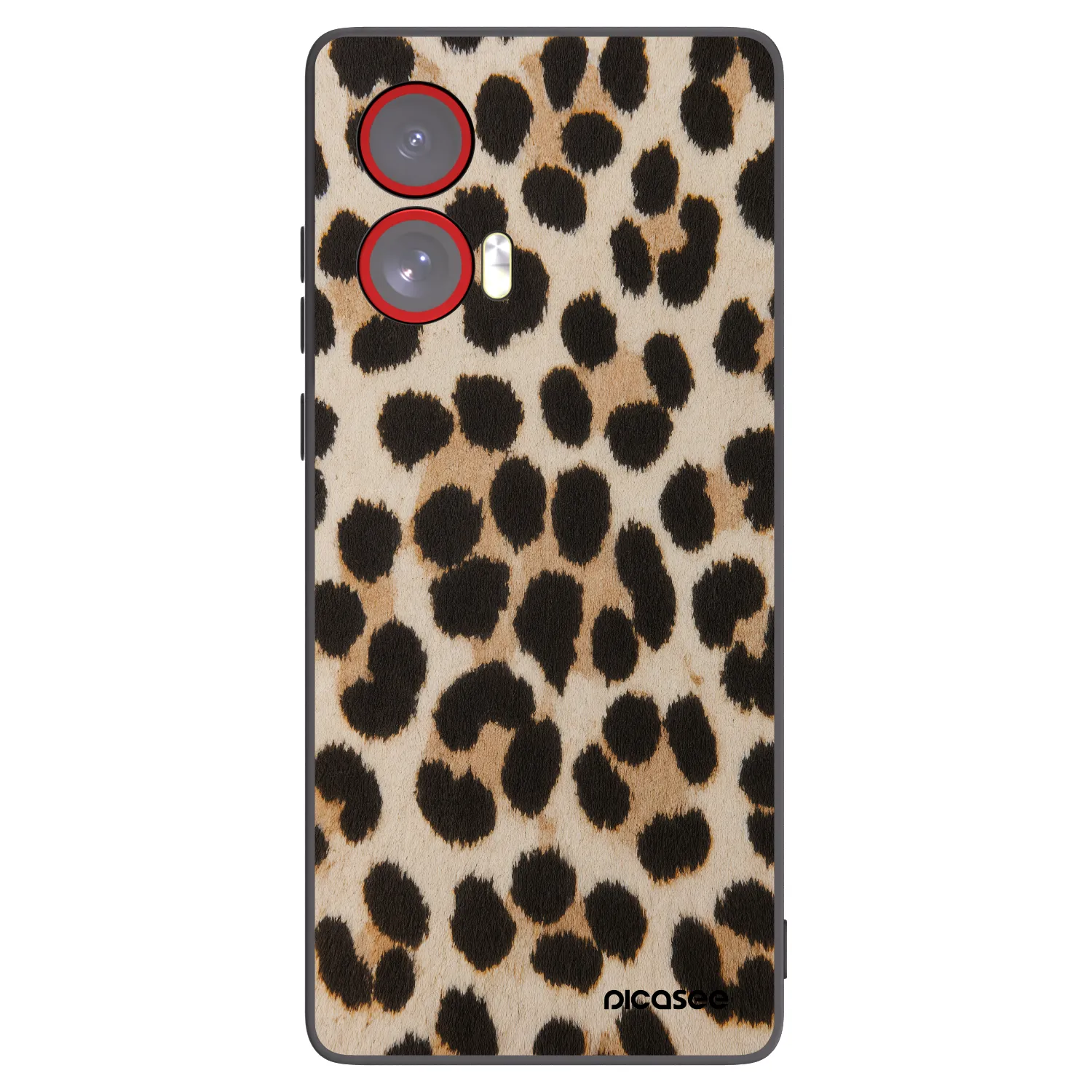 Picasee fekete szilikon tok az alábbi mobiltelefonokra Motorola Edge 50 Fusion - Brown Tiger